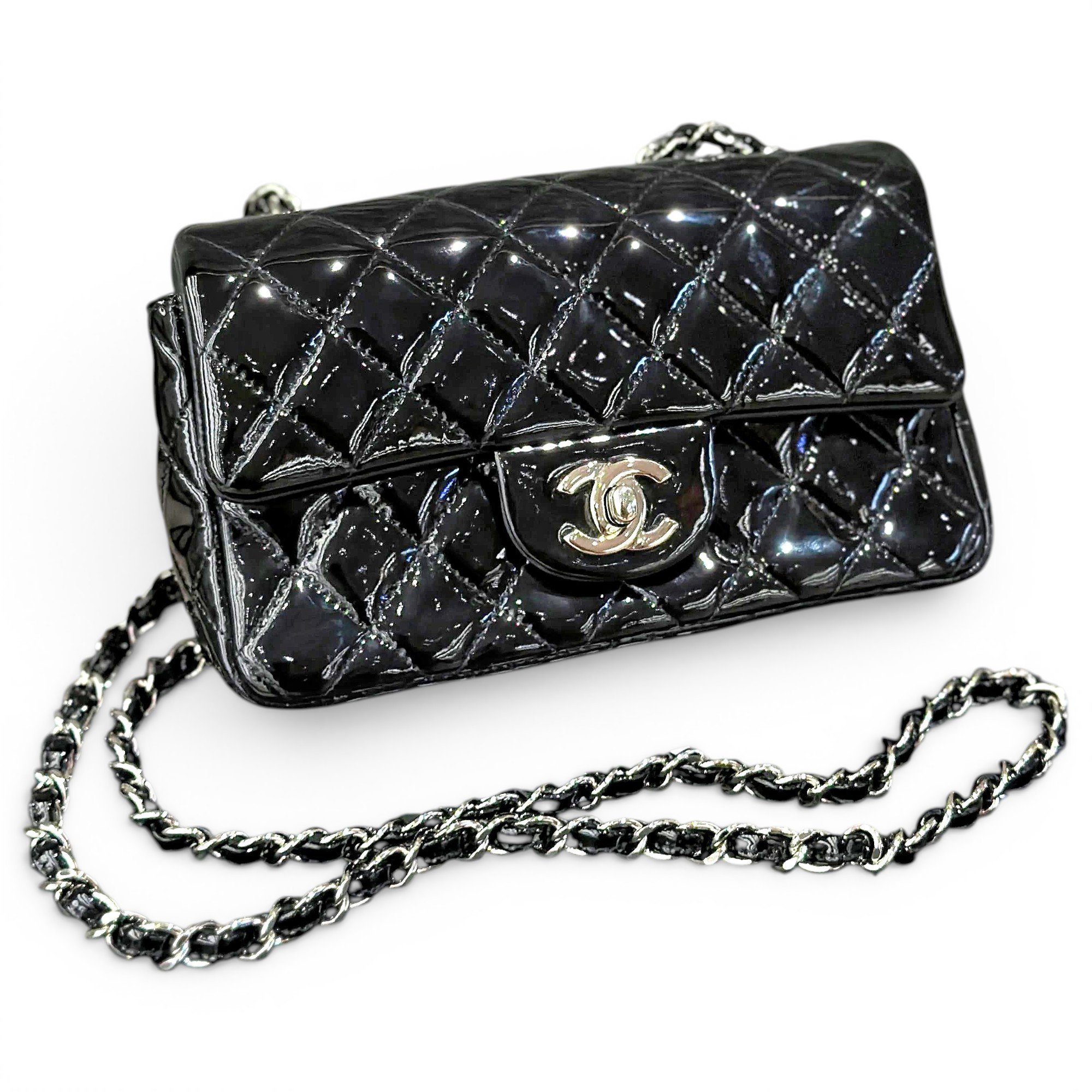 Patent leather mini bag