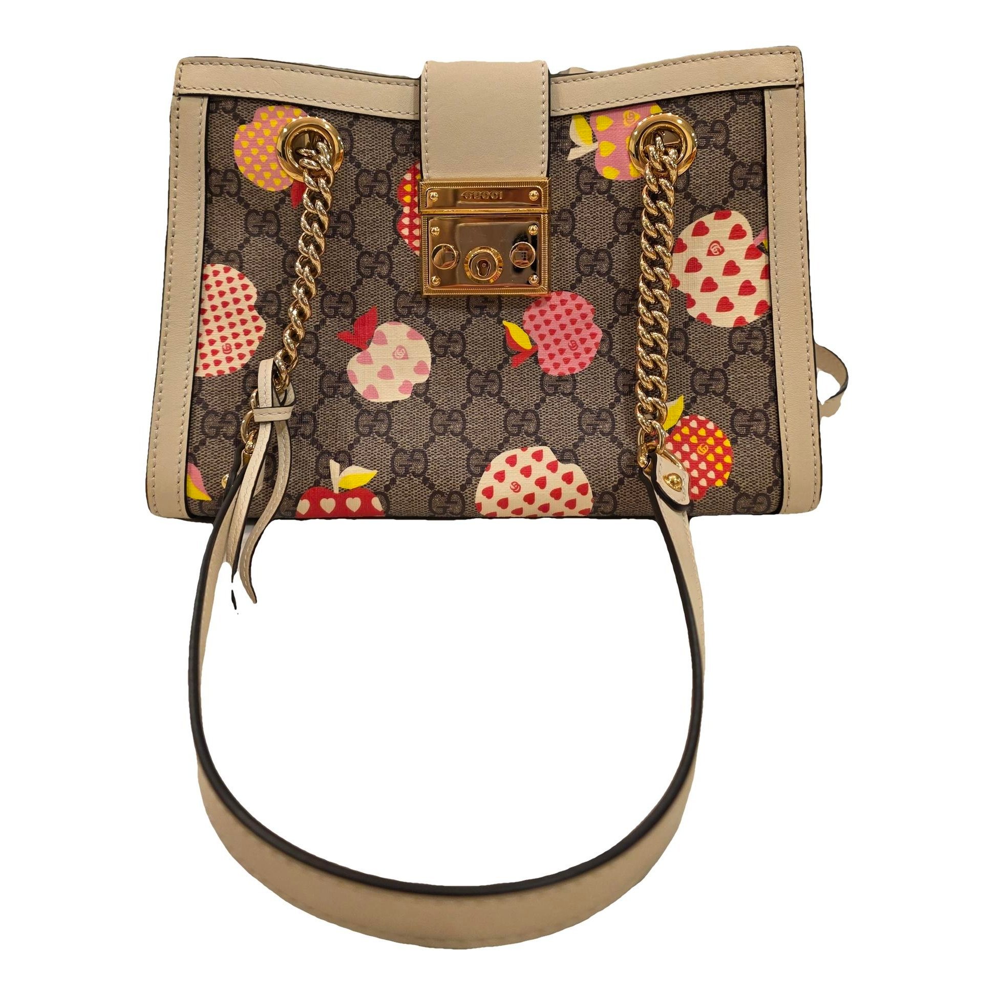 Padlock leather handbag