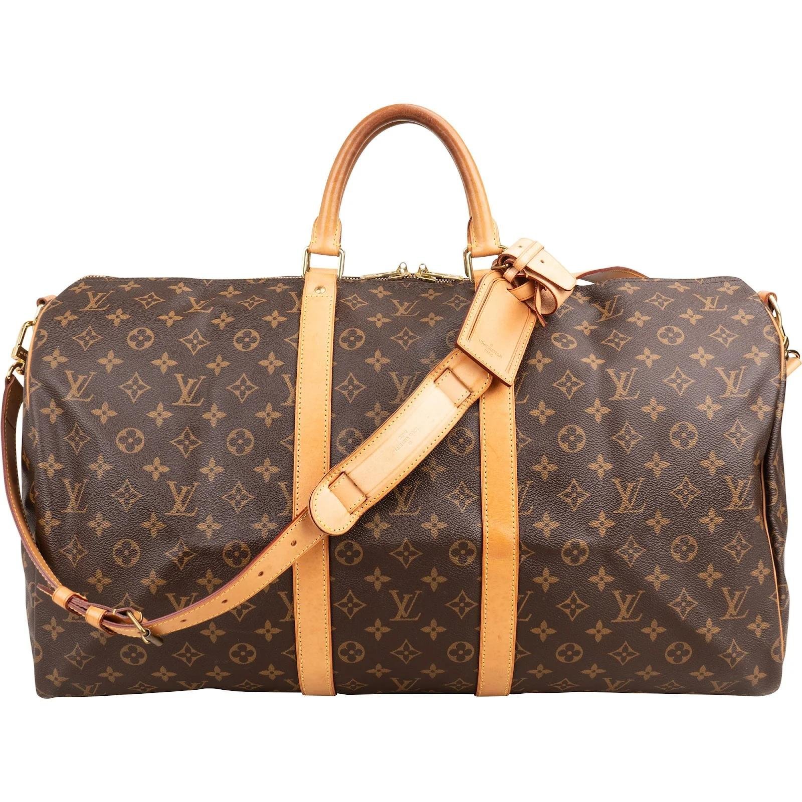 Keepall leather travel bag