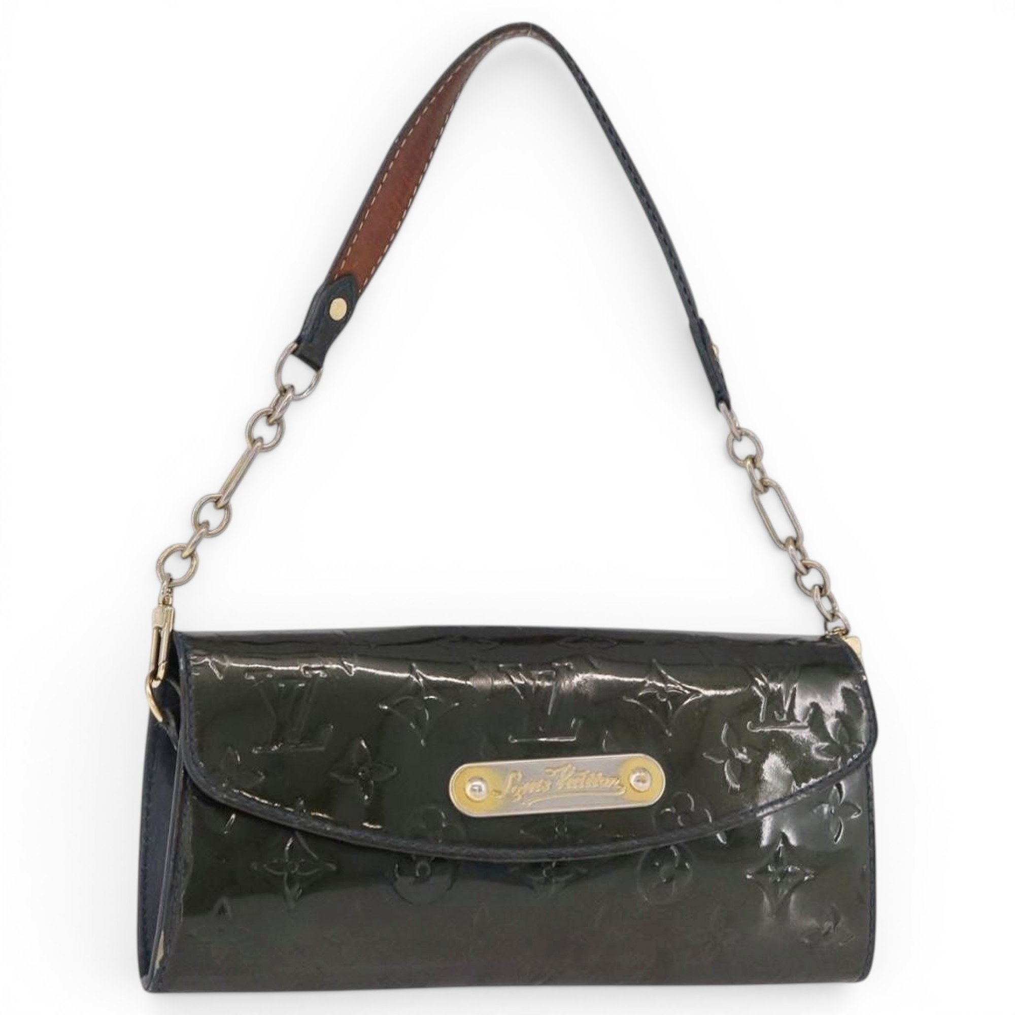 Leather clutch bag