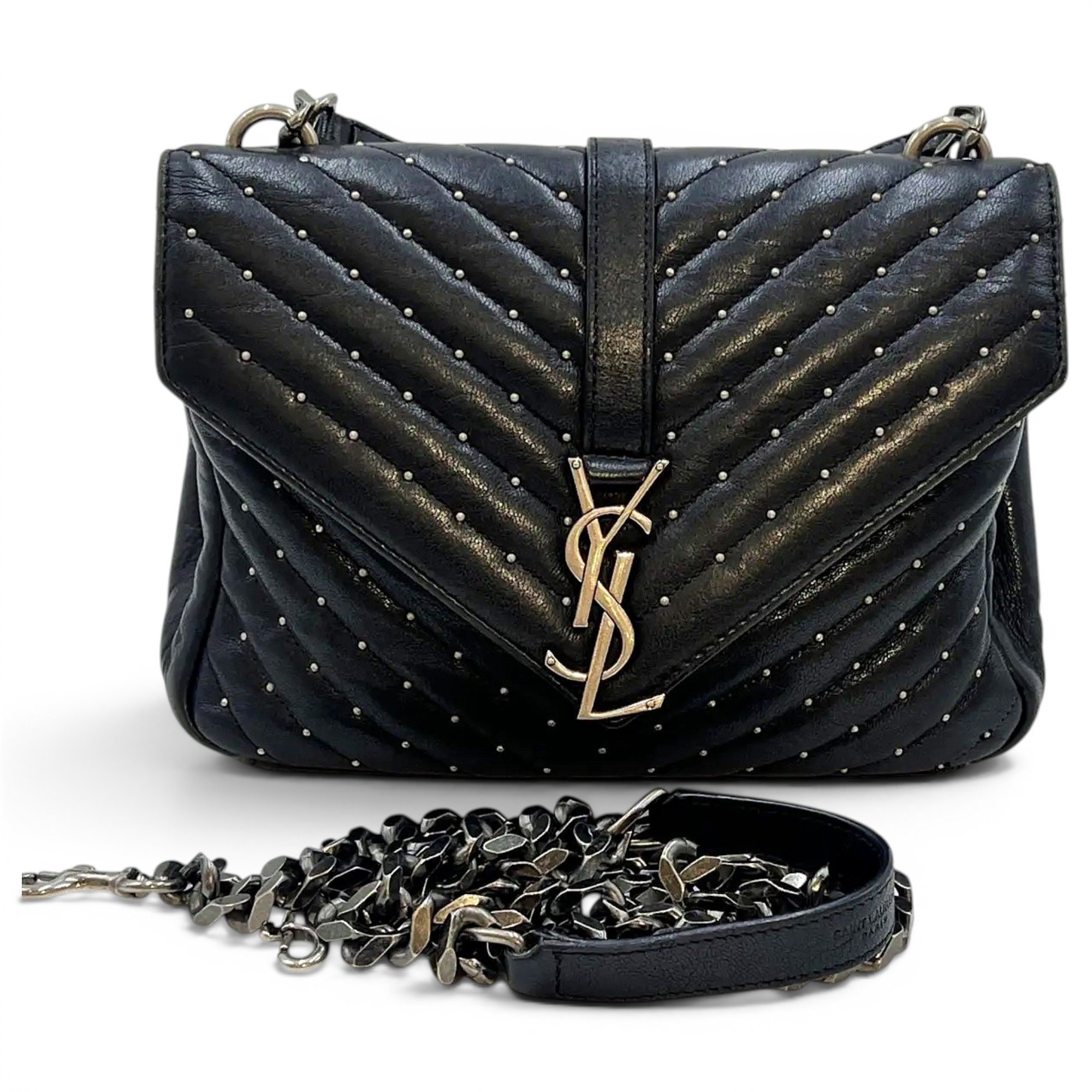 Collége monogramme leather crossbody bag