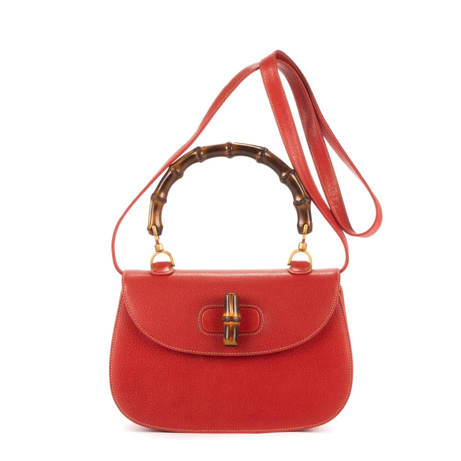 Leather Bamboo Top Handle
