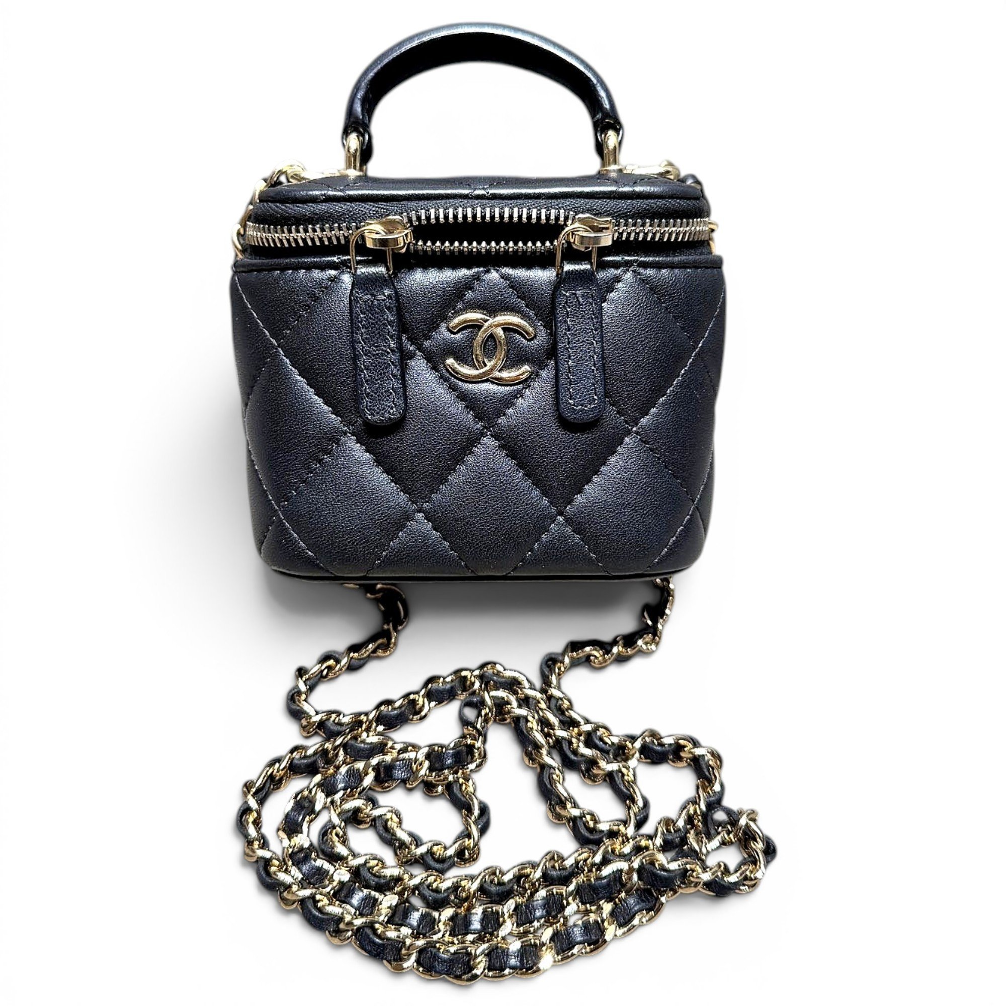 Trendy CC Vanity leather handbag