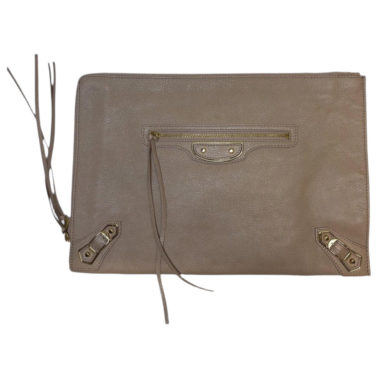 Leather clutch bag