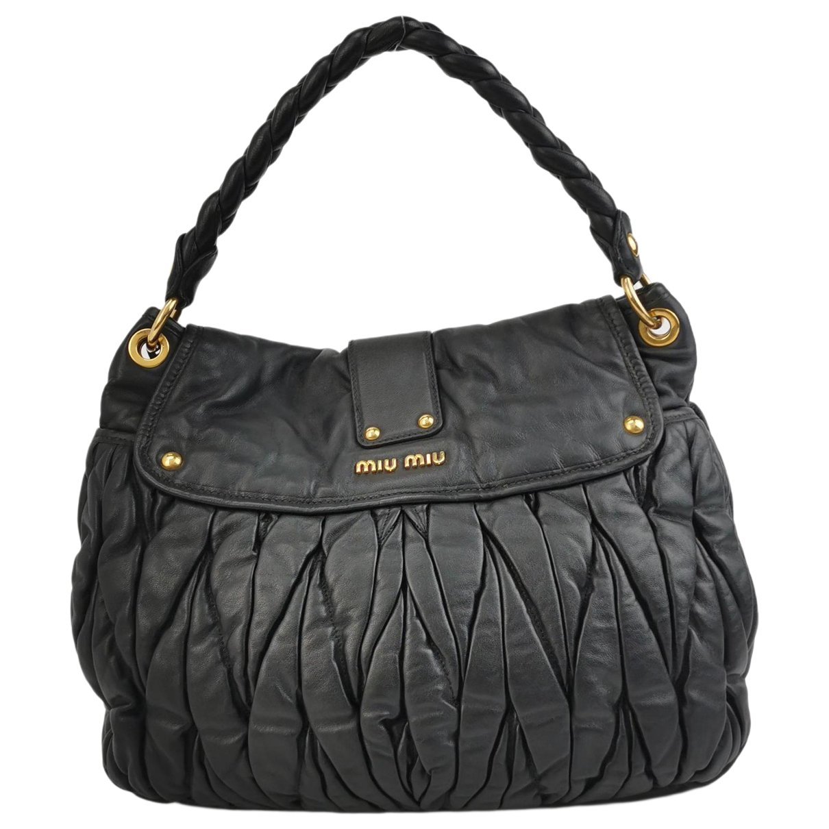 Coffer leather handbag