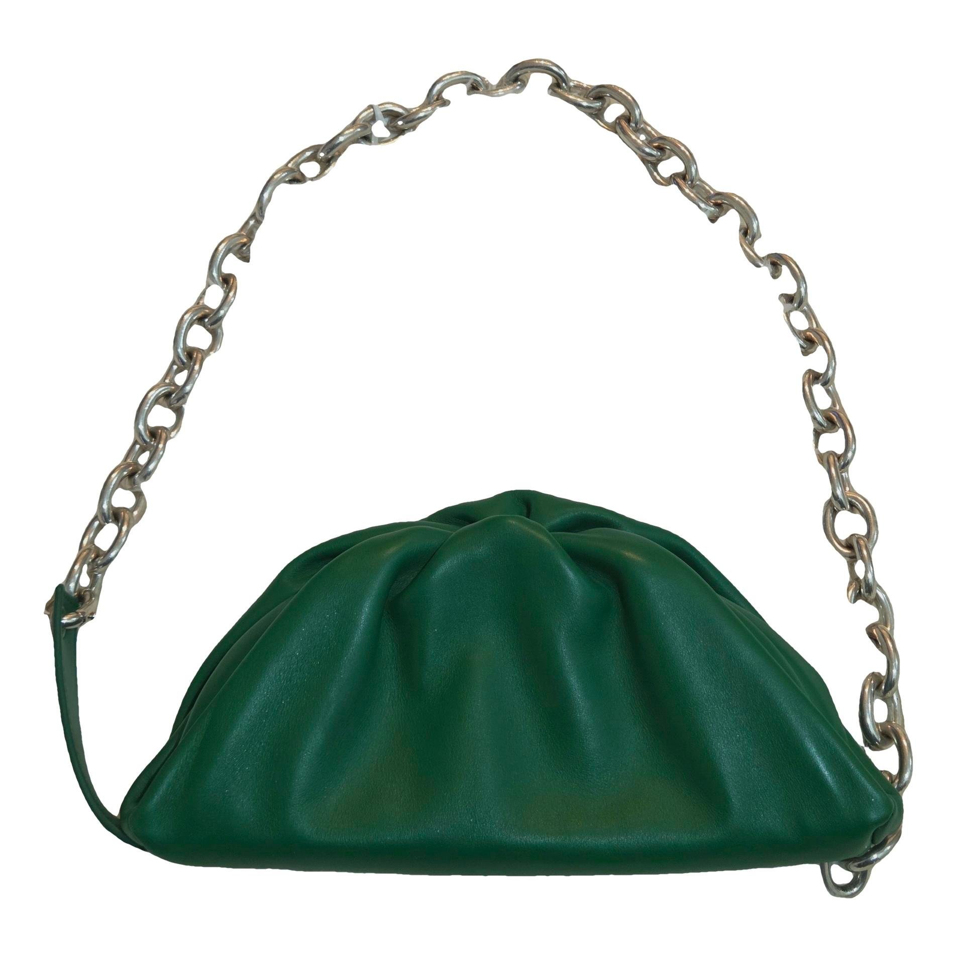 Chain Pouch leather clutch bag