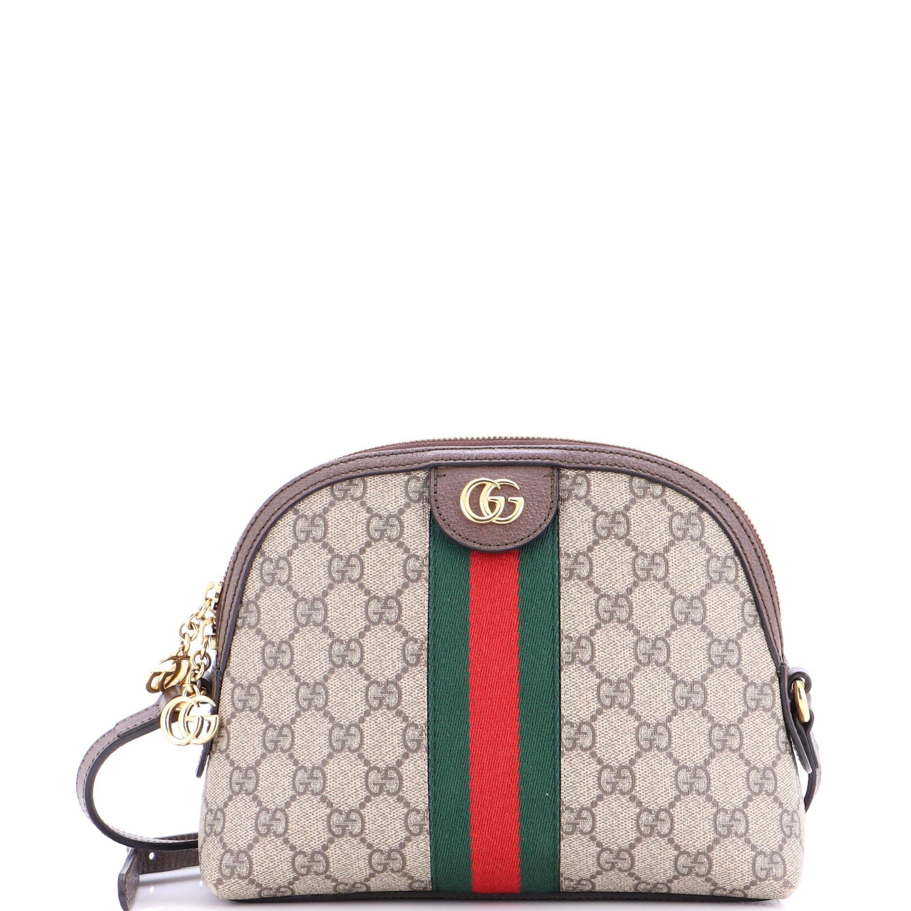 Gucci Ophidia Dome Shoulder Bag GG Coated Canvas Small