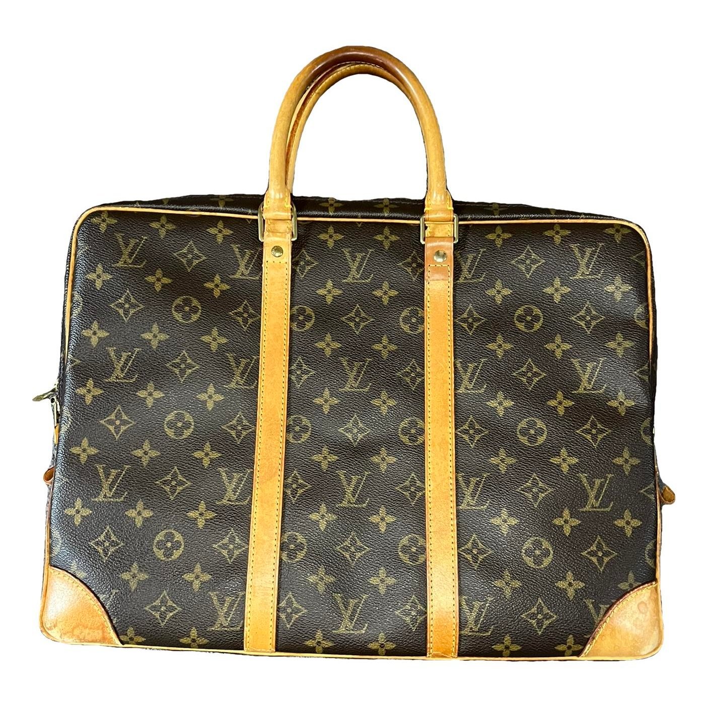 Porte Documents Voyage leather handbag