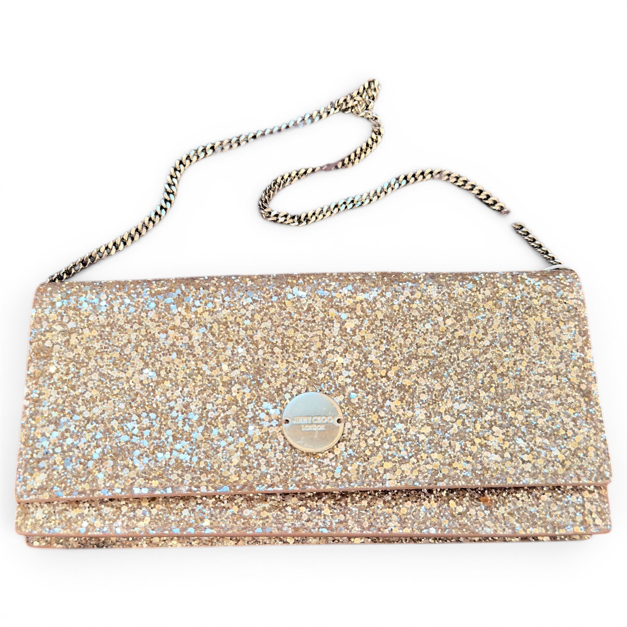 Glitter clutch bag