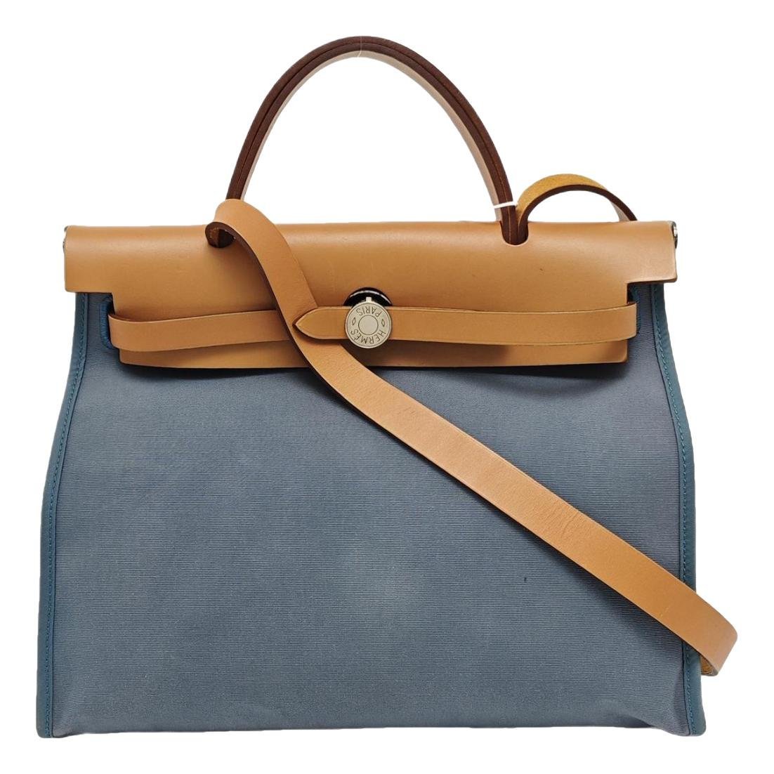 Hermes Herbag leather handbag