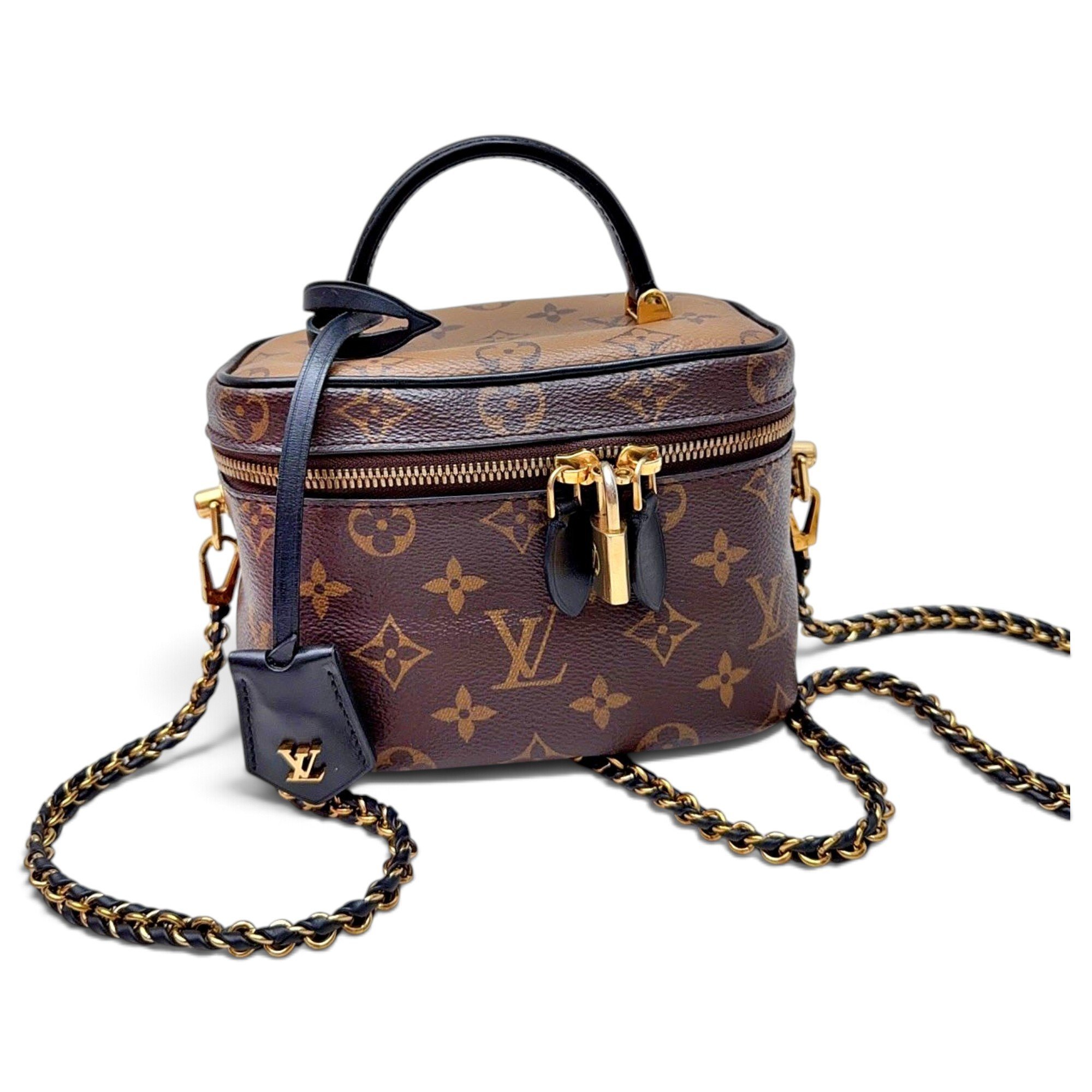 Vanity leather handbag