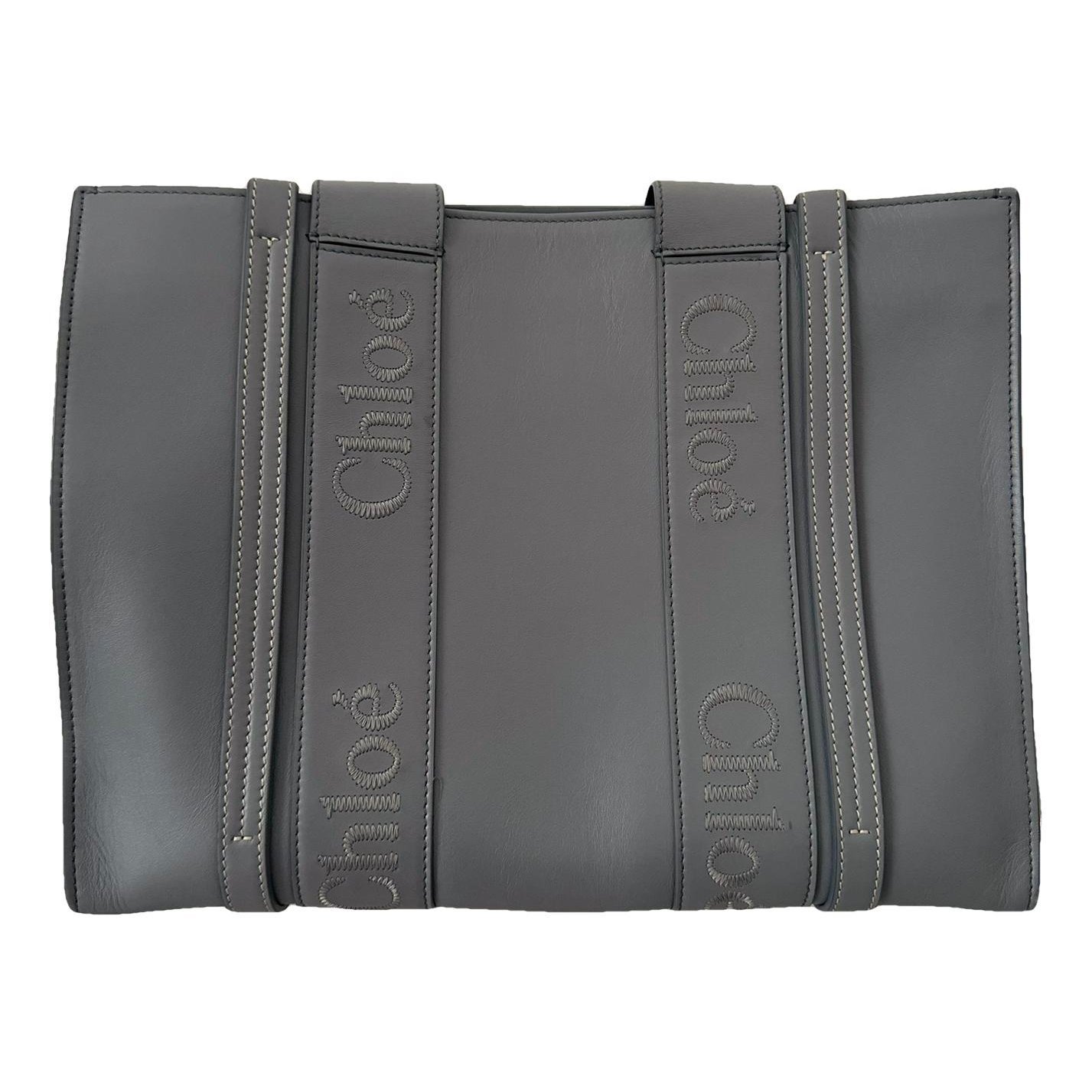 Chloe Woody leather tote