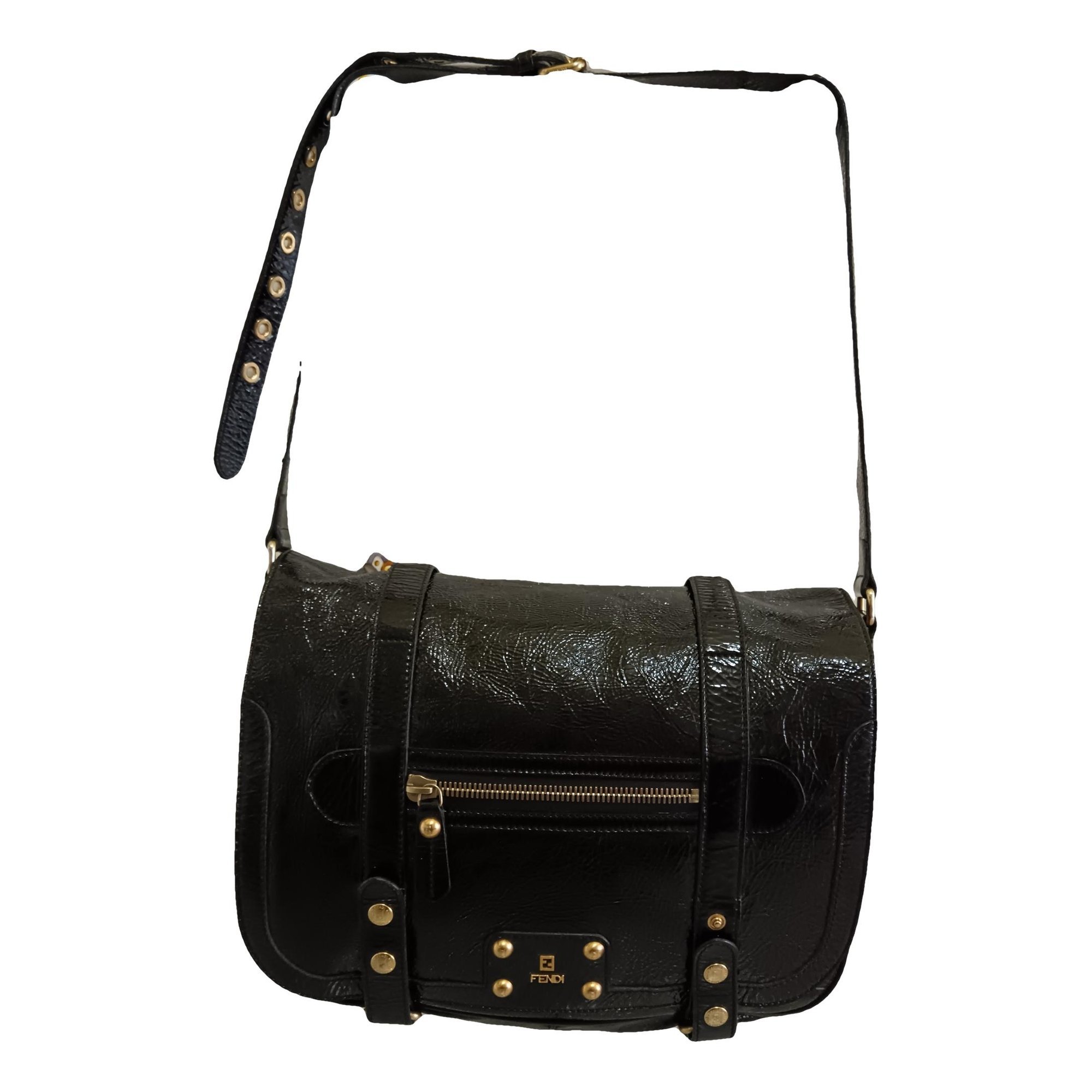 Patent leather satchel