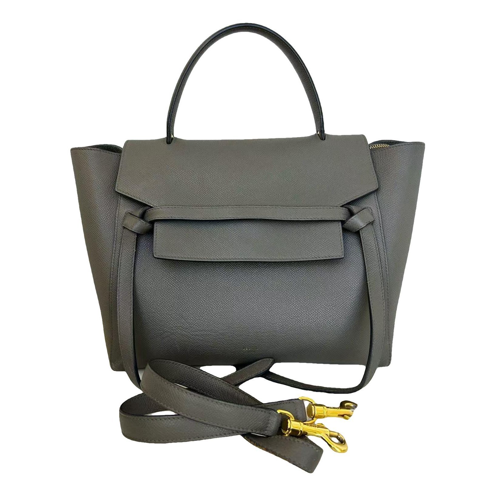Belt leather handbag