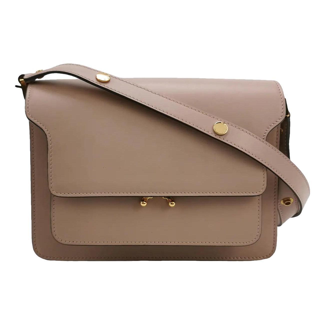 Trunk leather crossbody bag