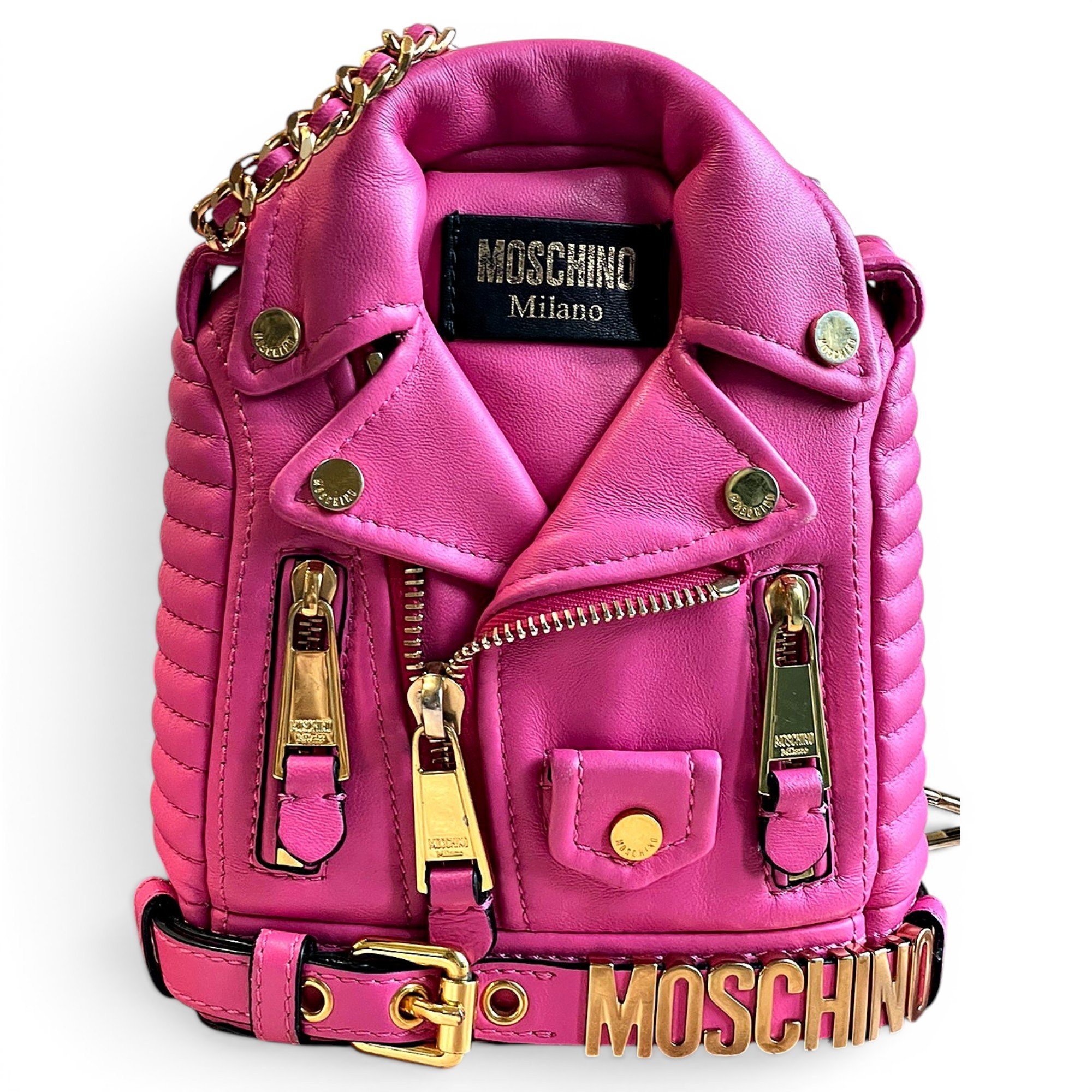 Moschino Biker leather backpack