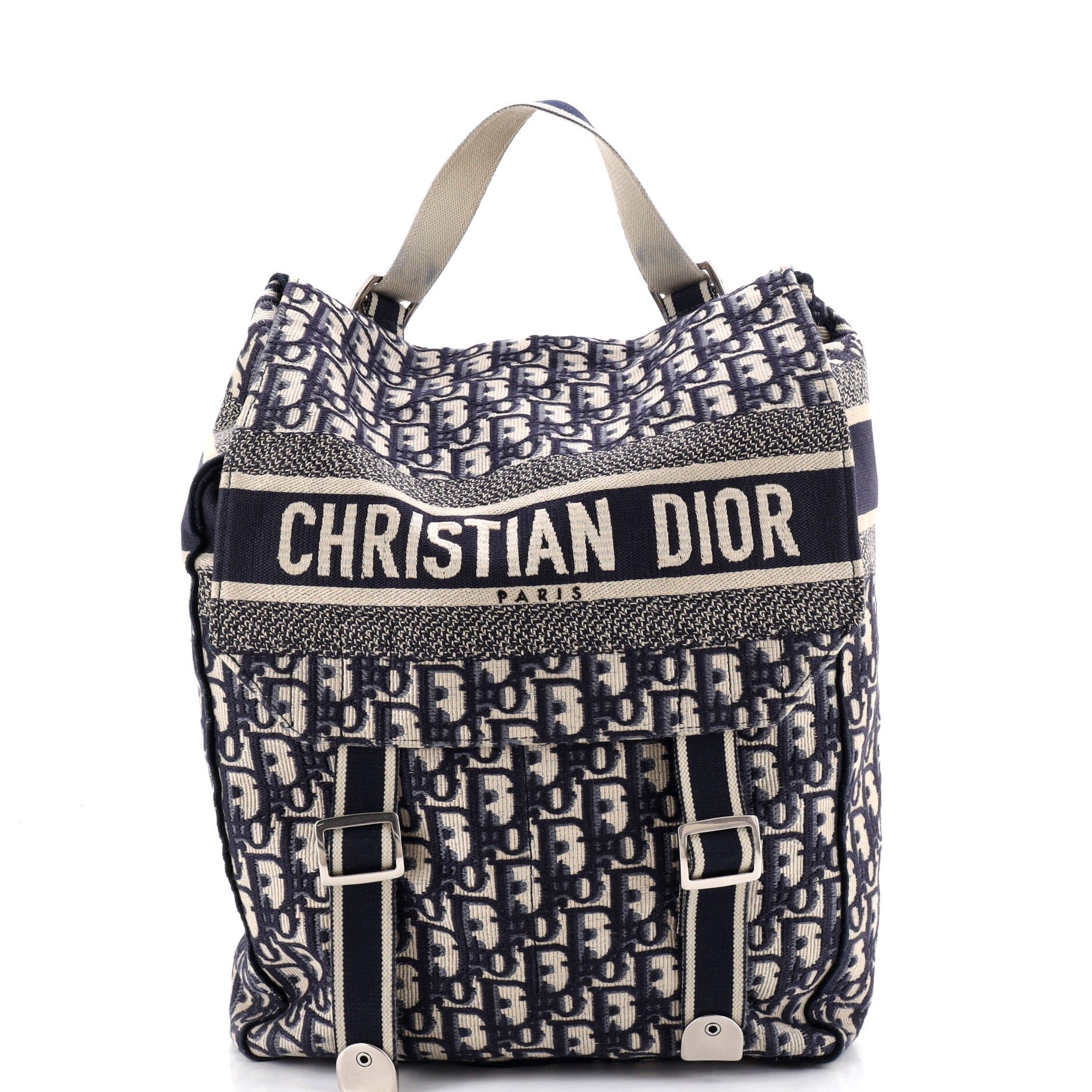 Flap Backpack Oblique Canvas Medium