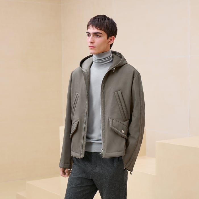Tourbe Hooded Jacket With Bridle Detail