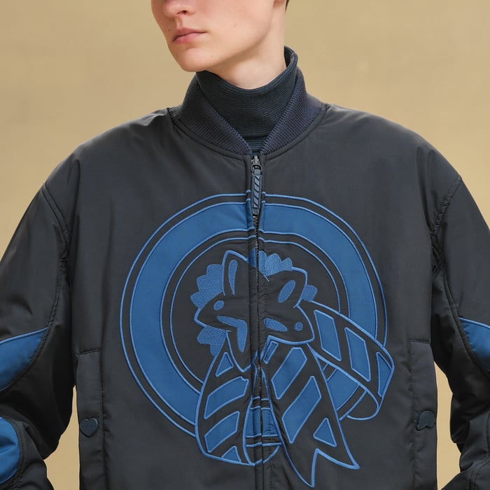 Bleu Noir Reversible Bomber Jacket
