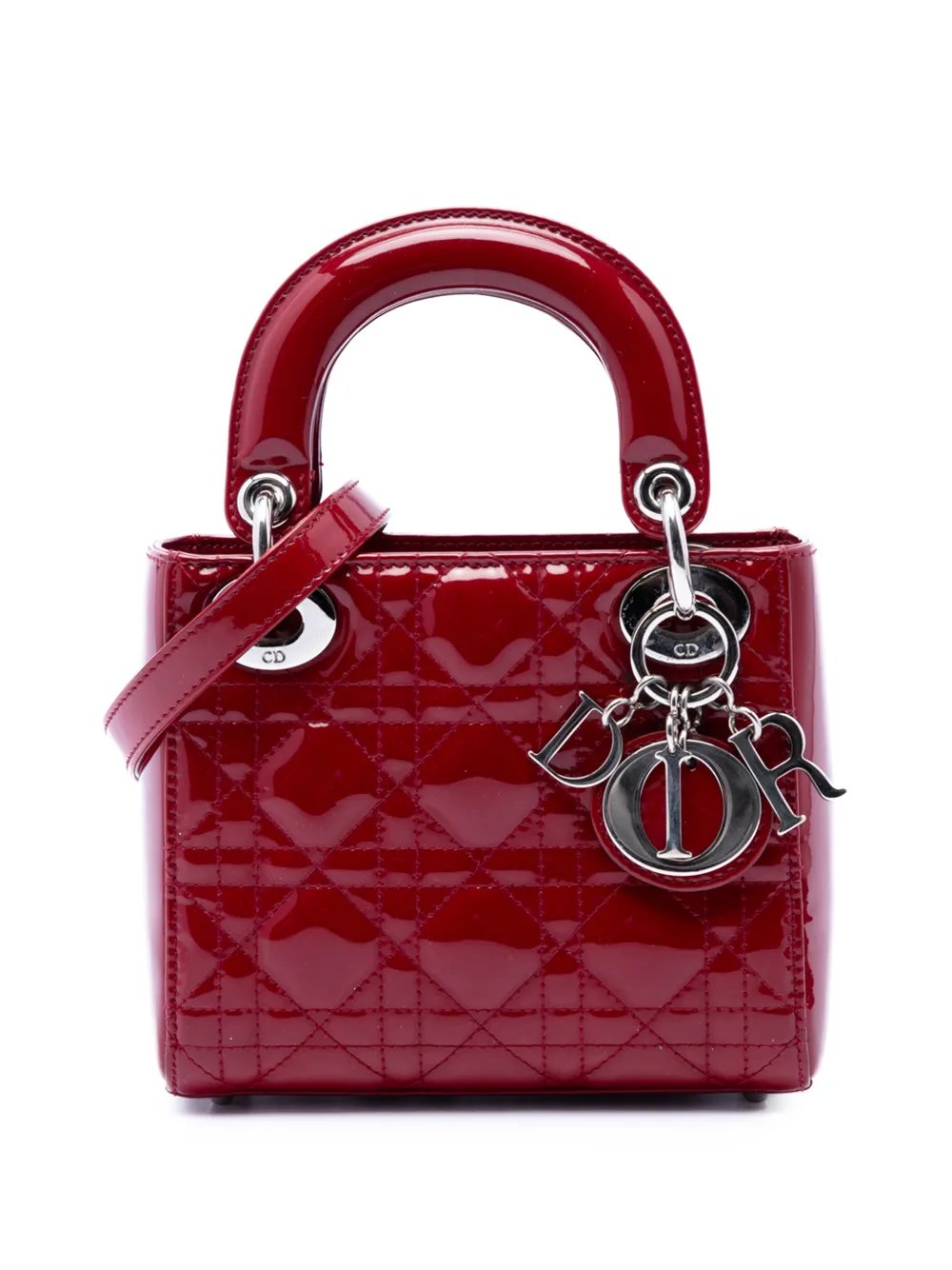 2014 Mini Patent Cannage Lady Dior satchel