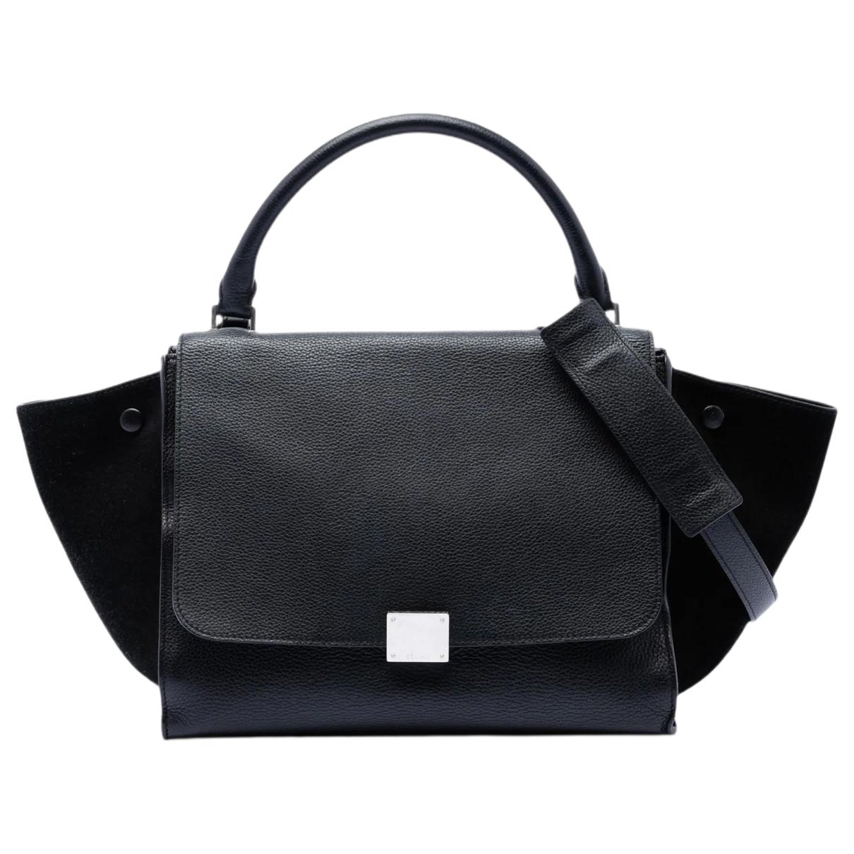 Trapèze leather satchel