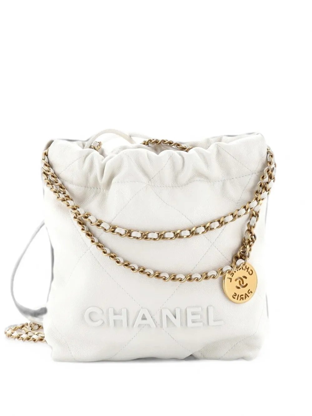 22 Chain Quilted Caviar Mini hobo bag