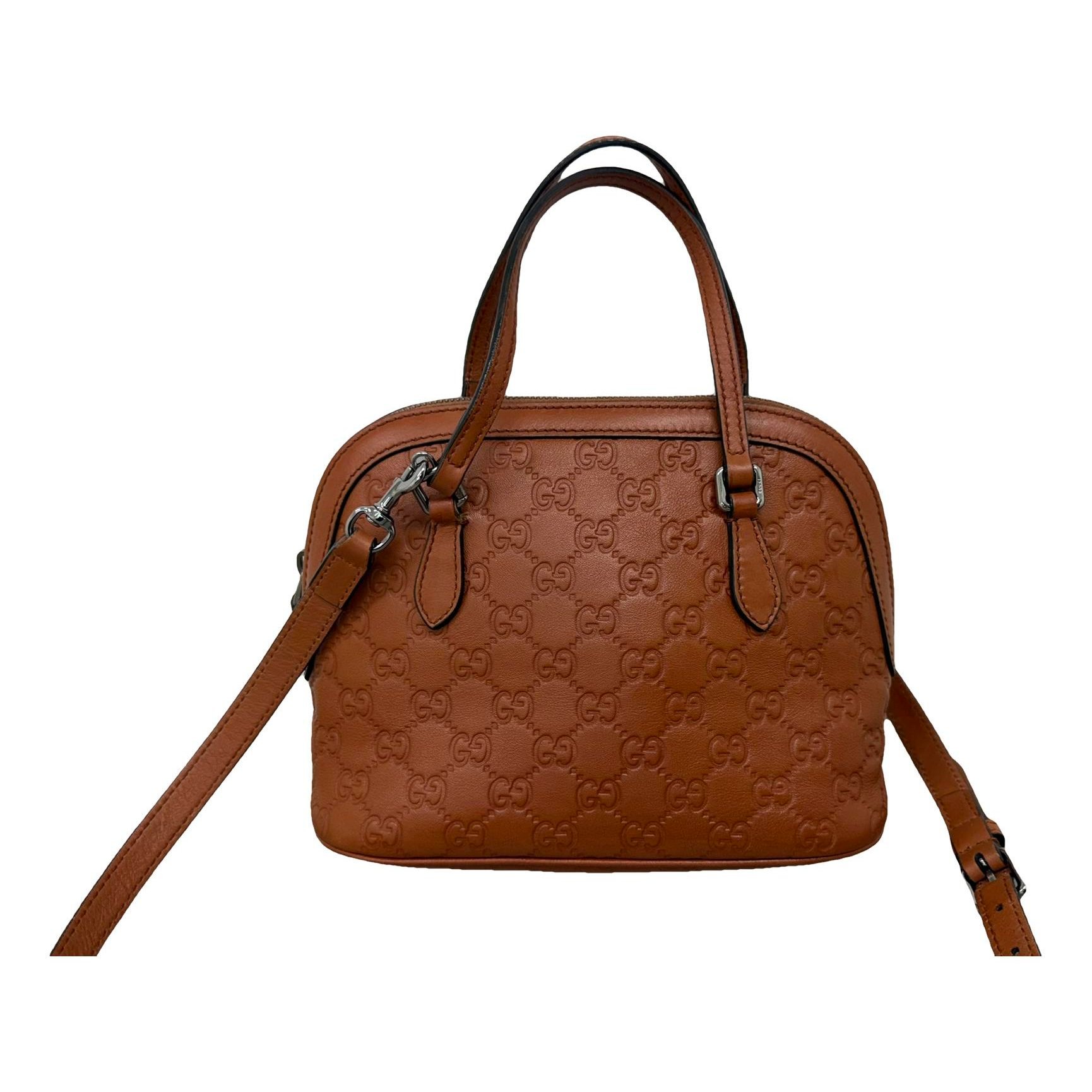 Dôme leather handbag