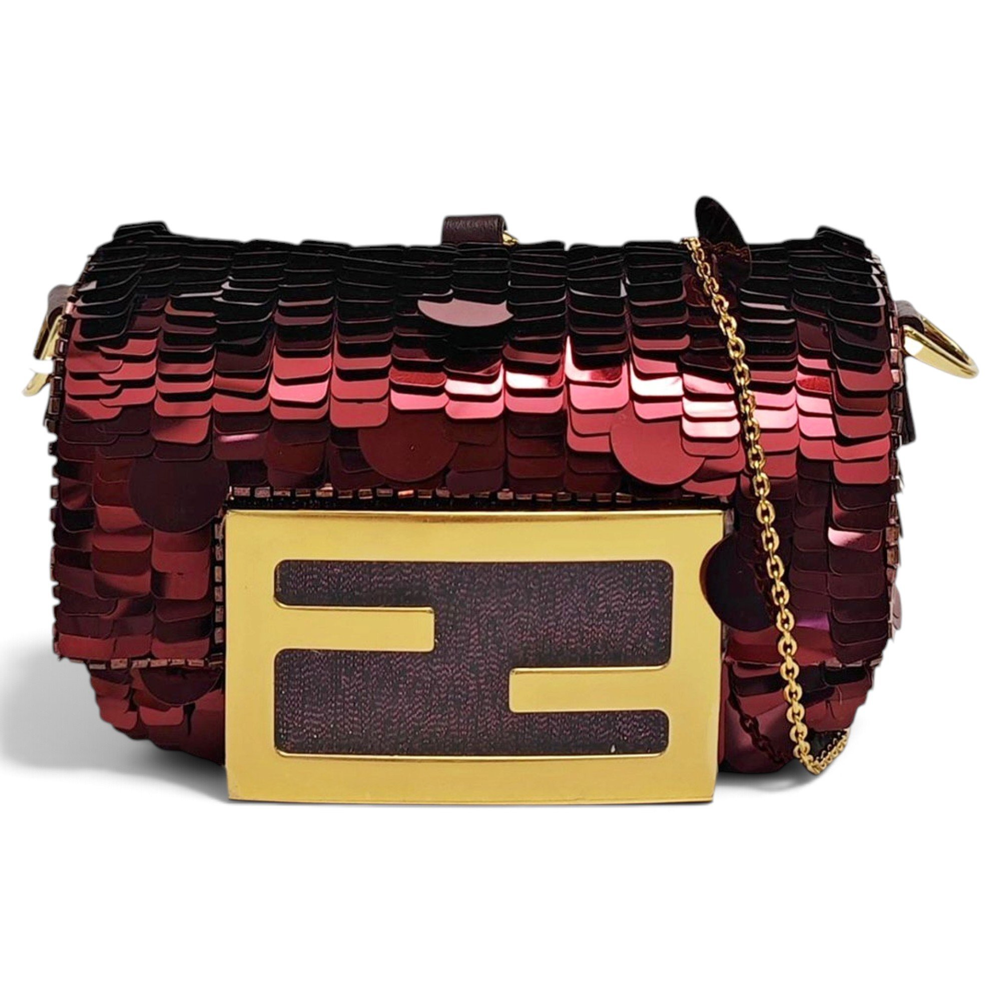 Baguette Chain glitter handbag