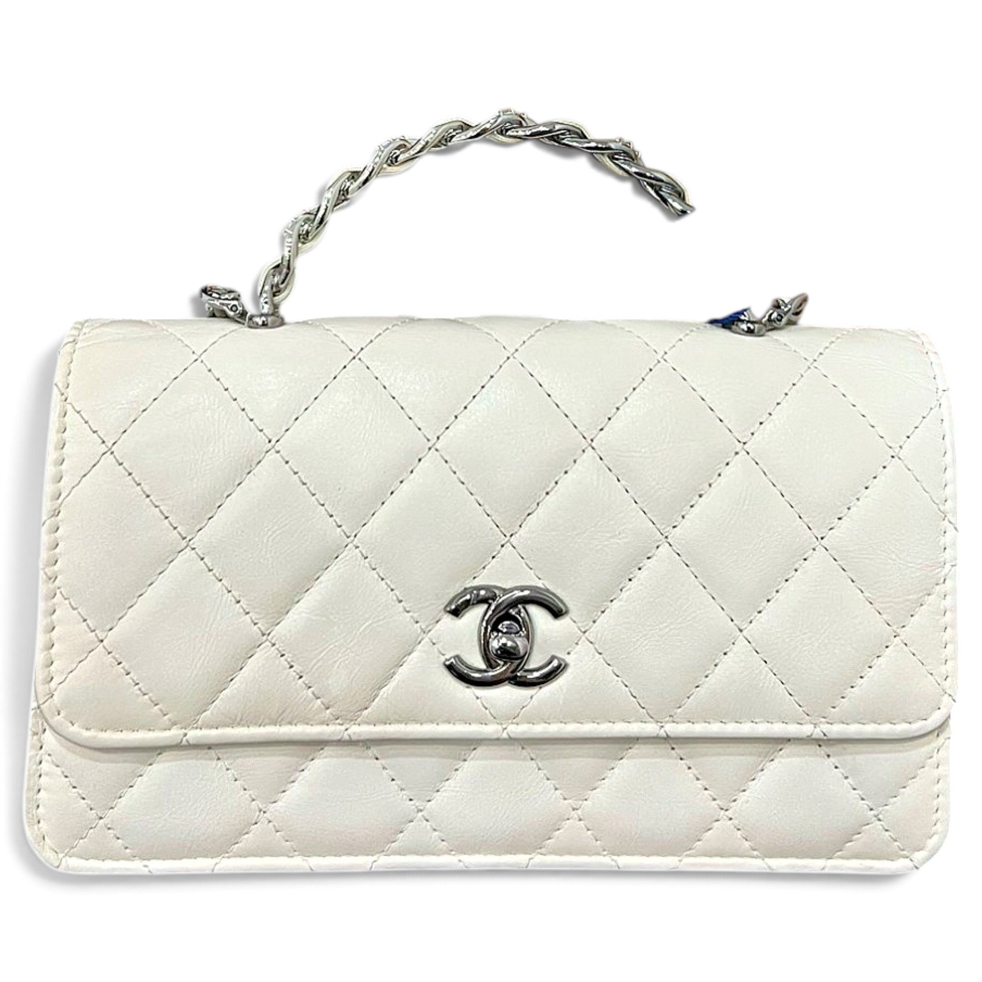 Trendy CC leather handbag