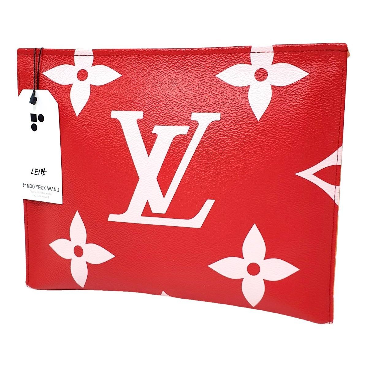 Leather clutch bag