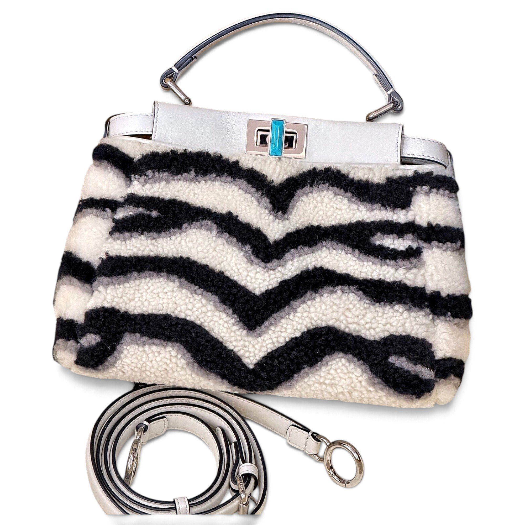Peekaboo wool handbag