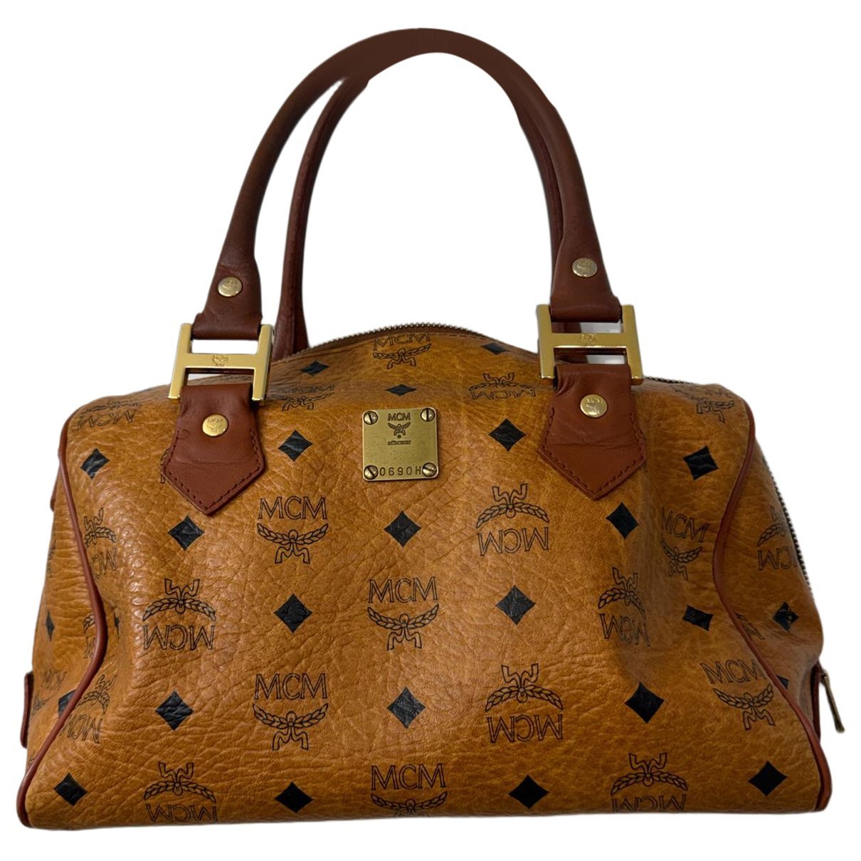 Boston leather bowling bag