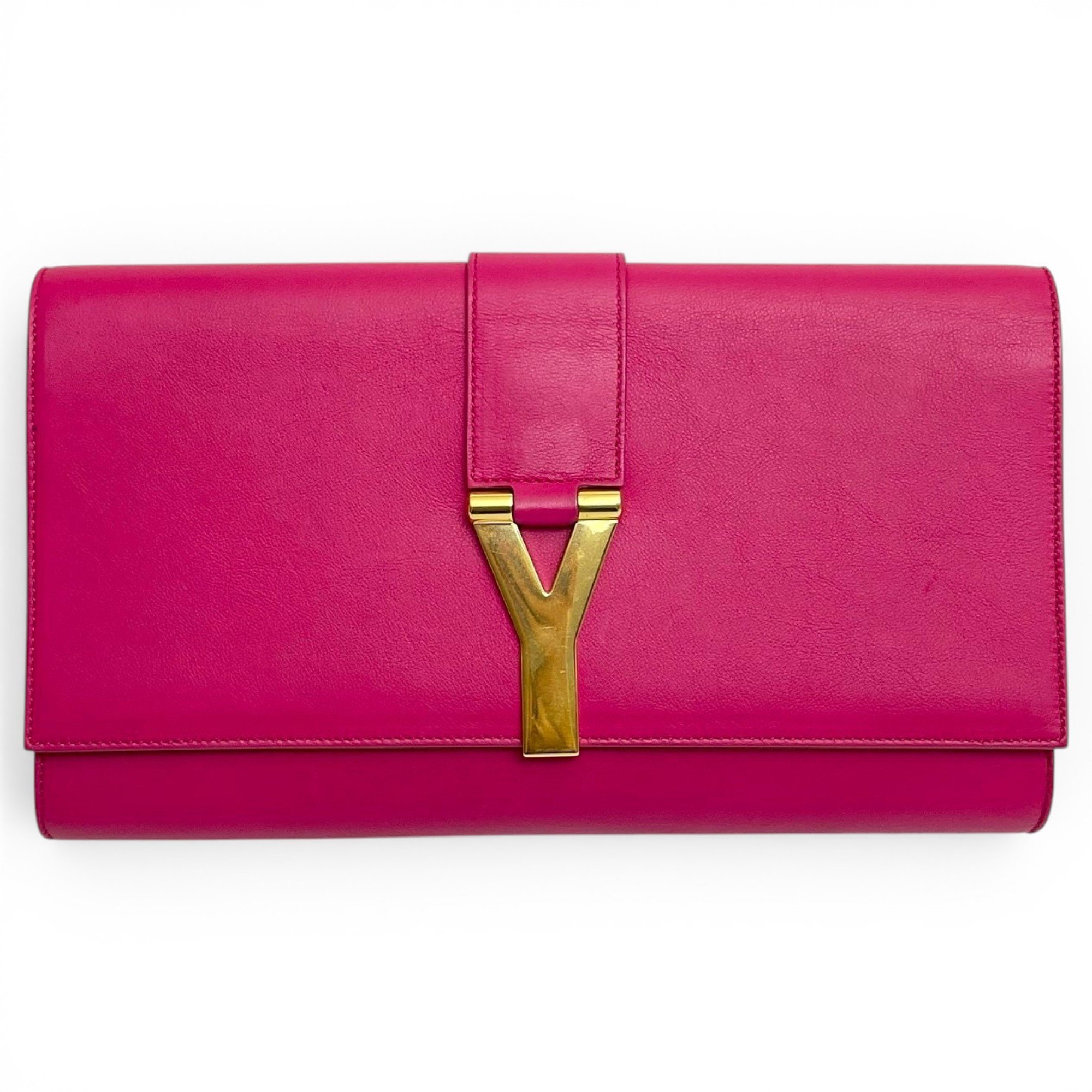 Leather clutch bag