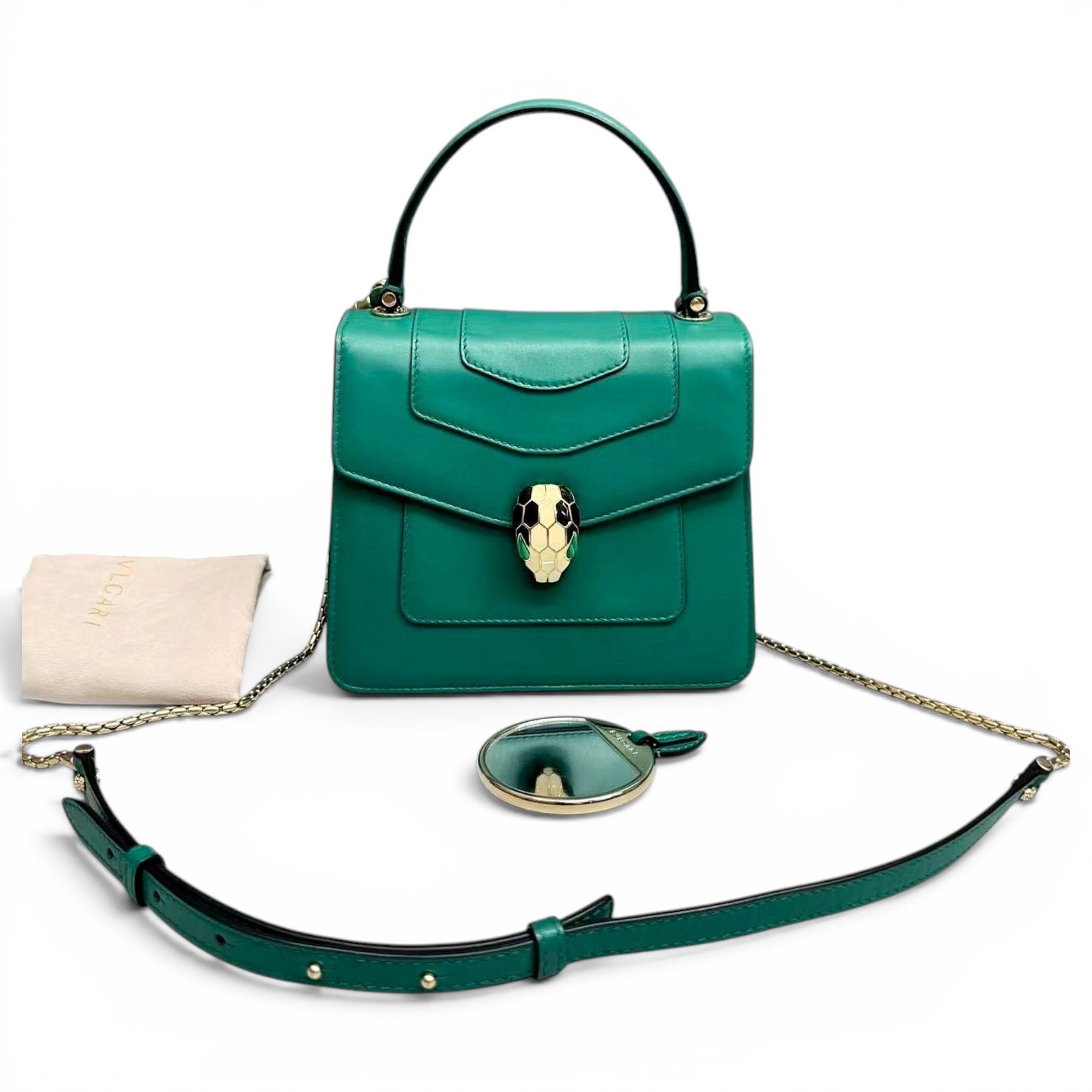 Serpenti leather bag