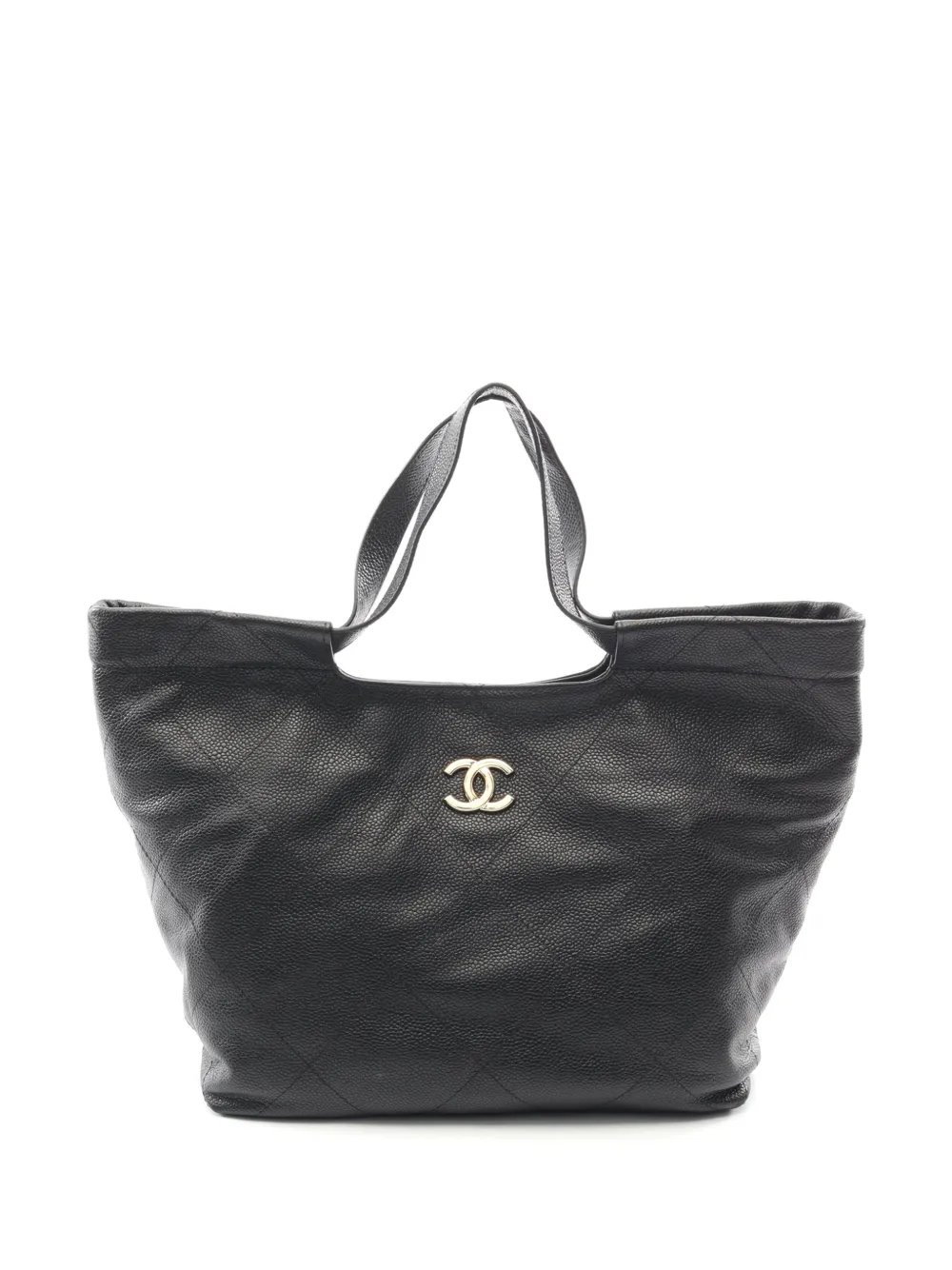2021-2026 CC Quilted Caviar tote bag