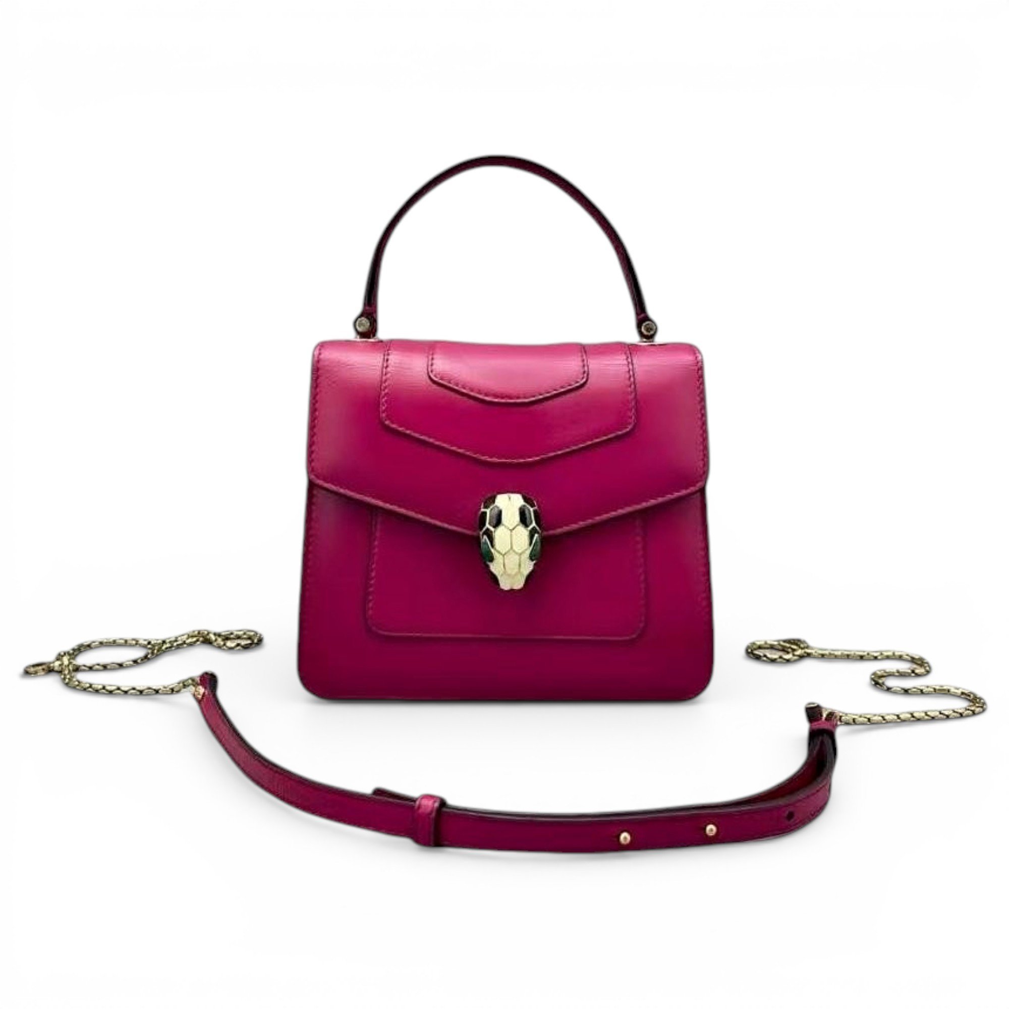 Serpenti leather handbag