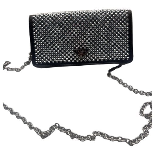 Leather clutch bag