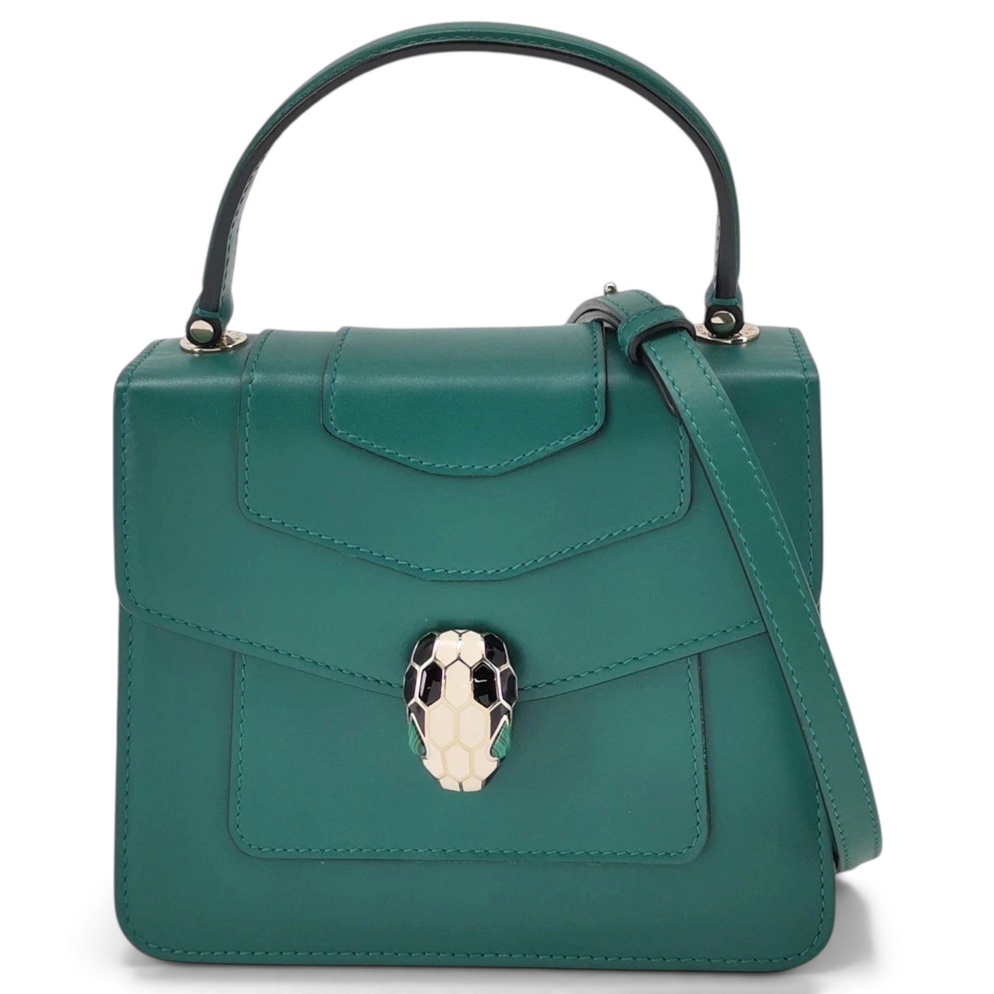 Serpenti leather handbag