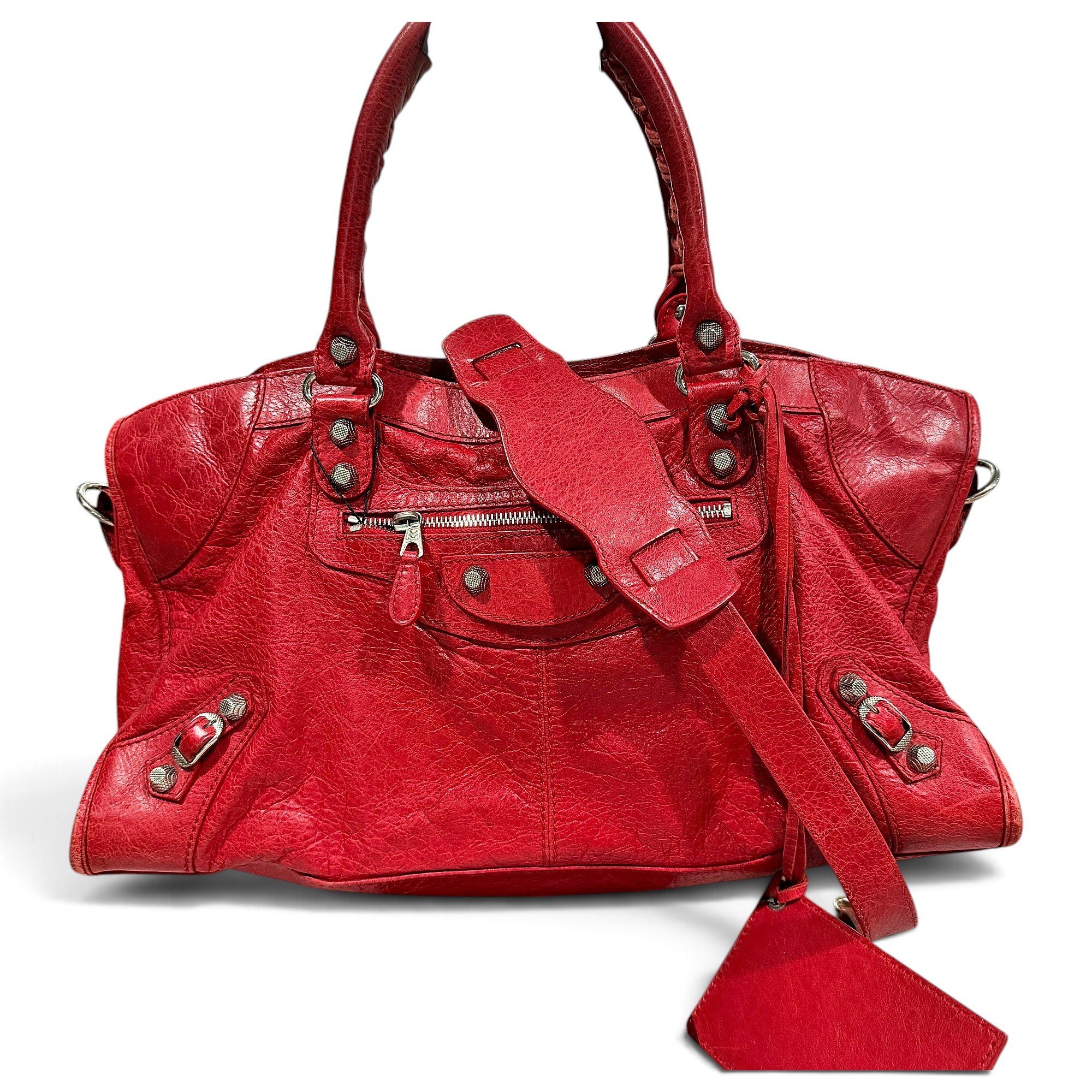 City leather handbag