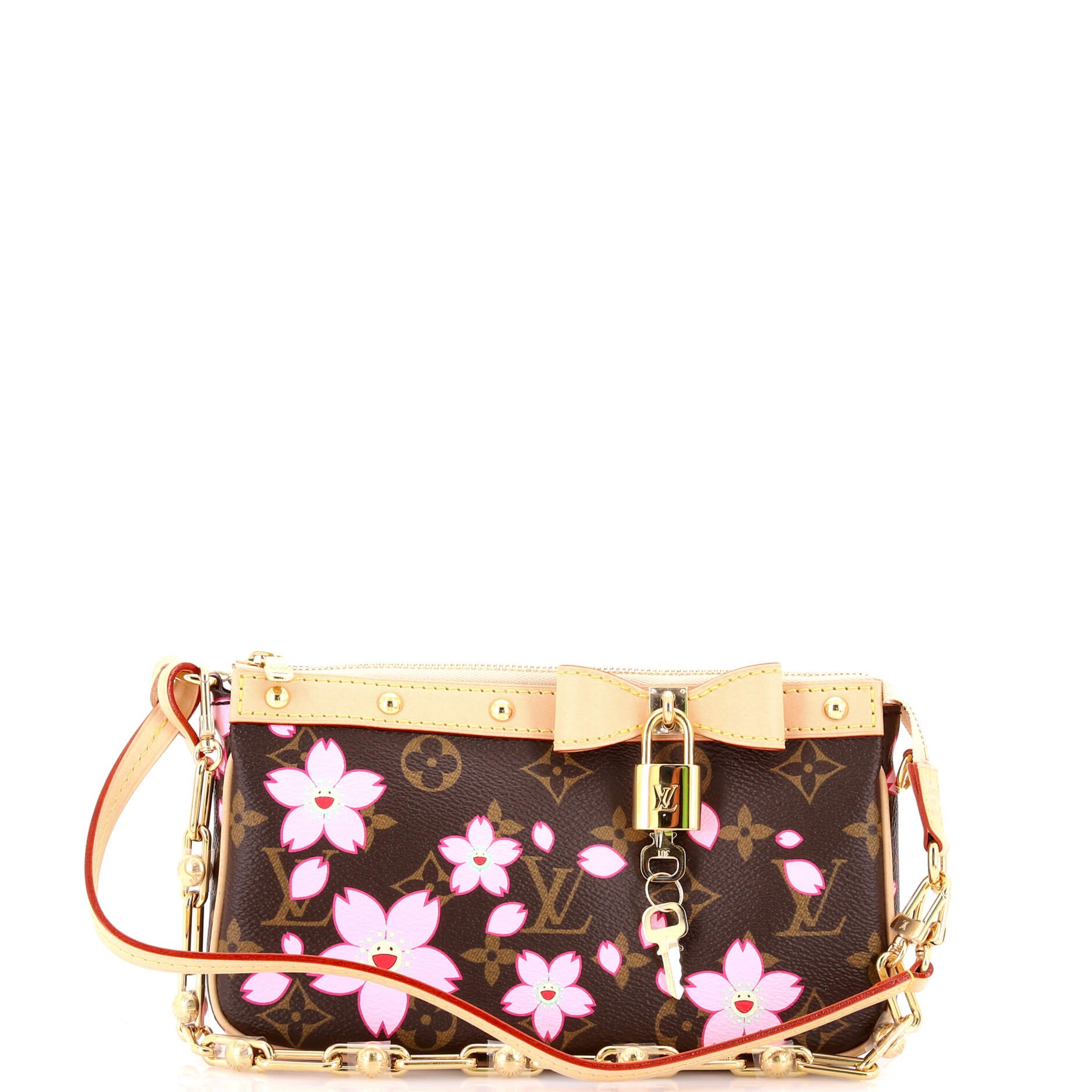 Louis Vuitton x Takashi Murakami Pochette Accessoires NM Limited Edition Cherry Blossom Monogram