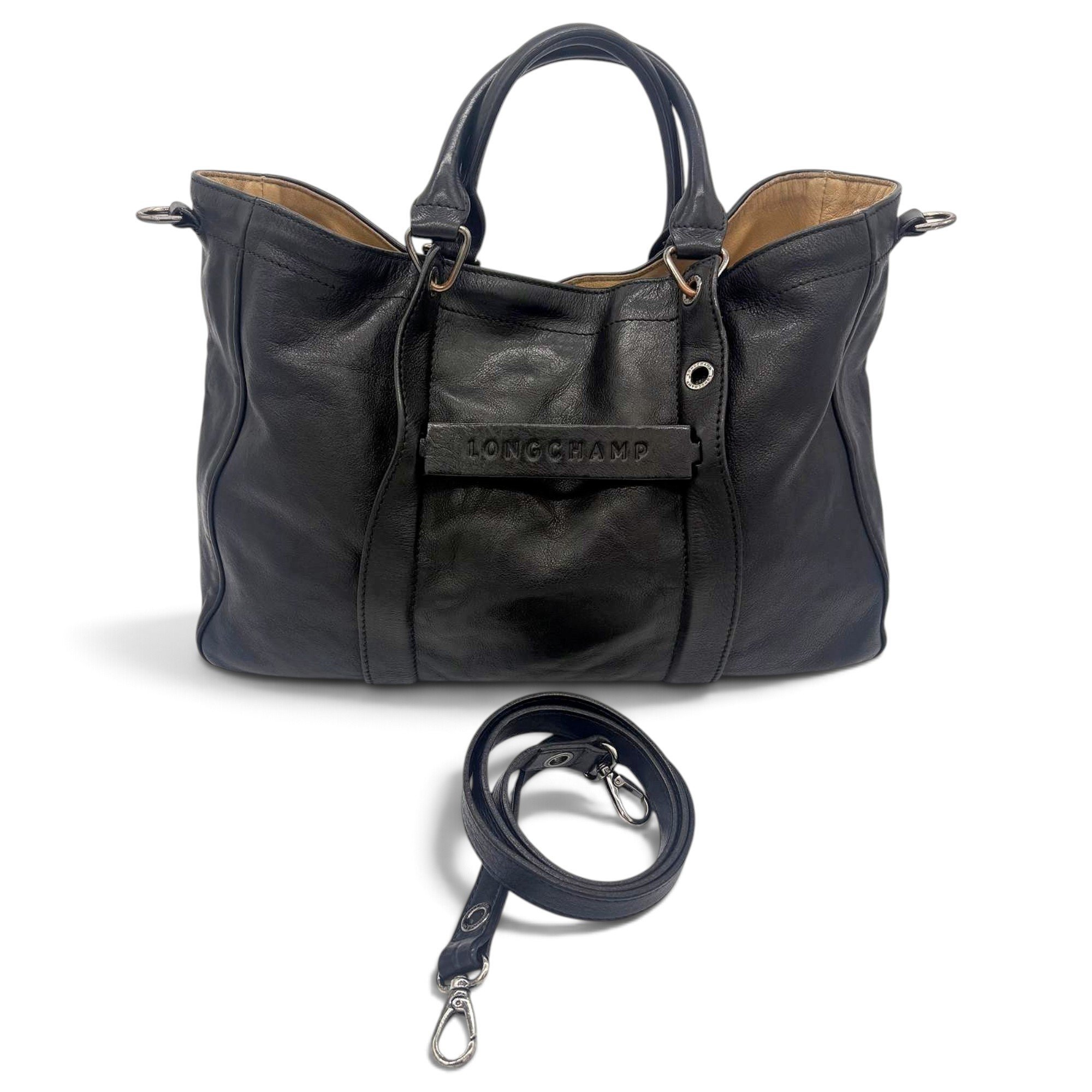 3D leather handbag