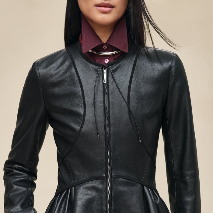 Noir Long Leather Coat