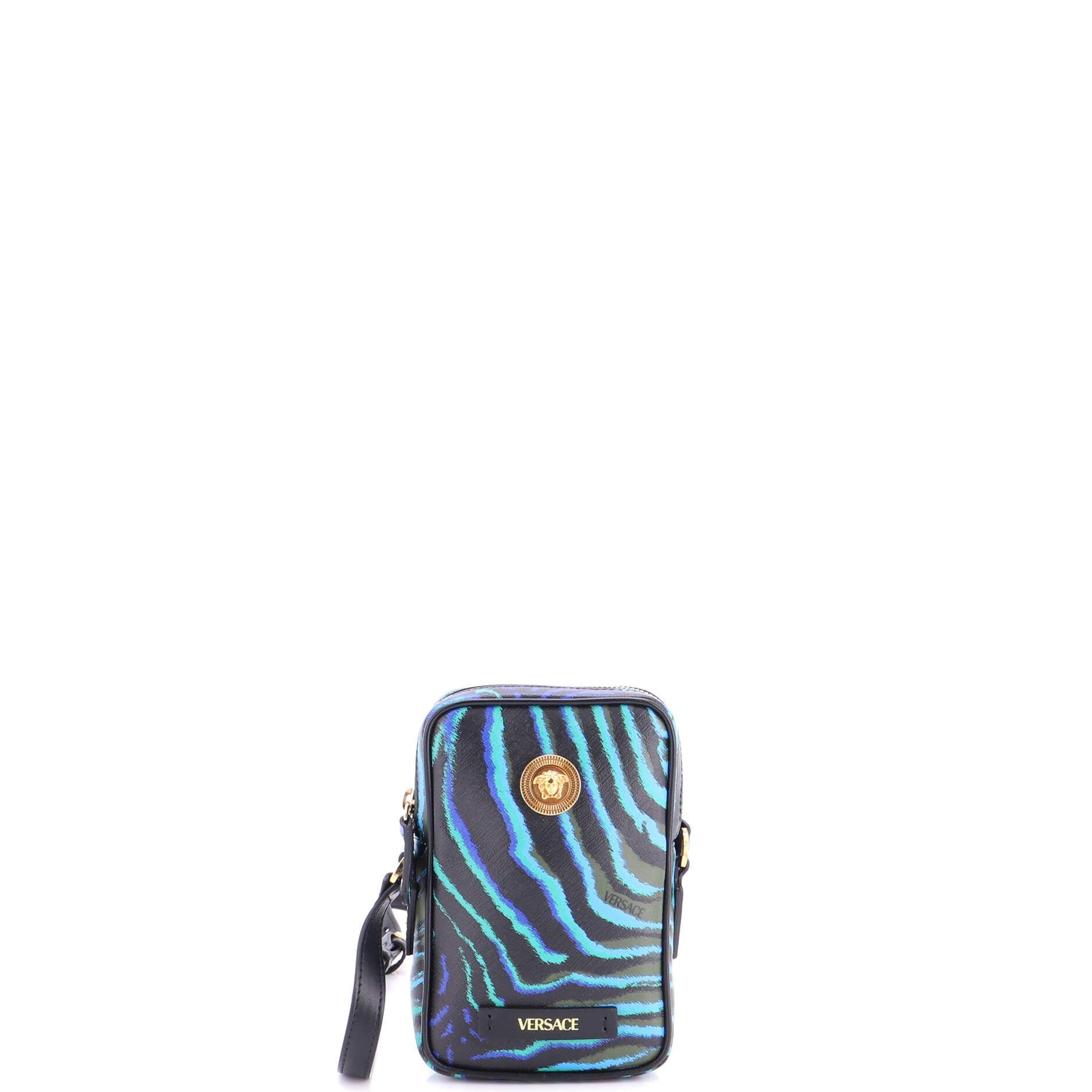 Medusa Biggie Pouch Crossbody Bag Printed Leather Micro