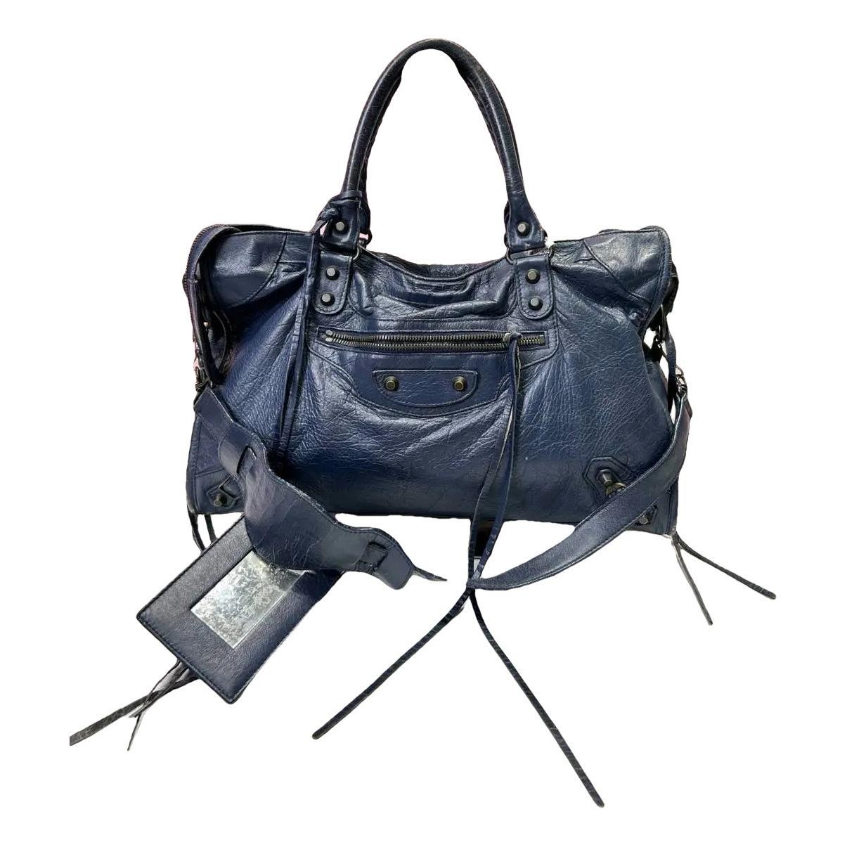 City leather handbag