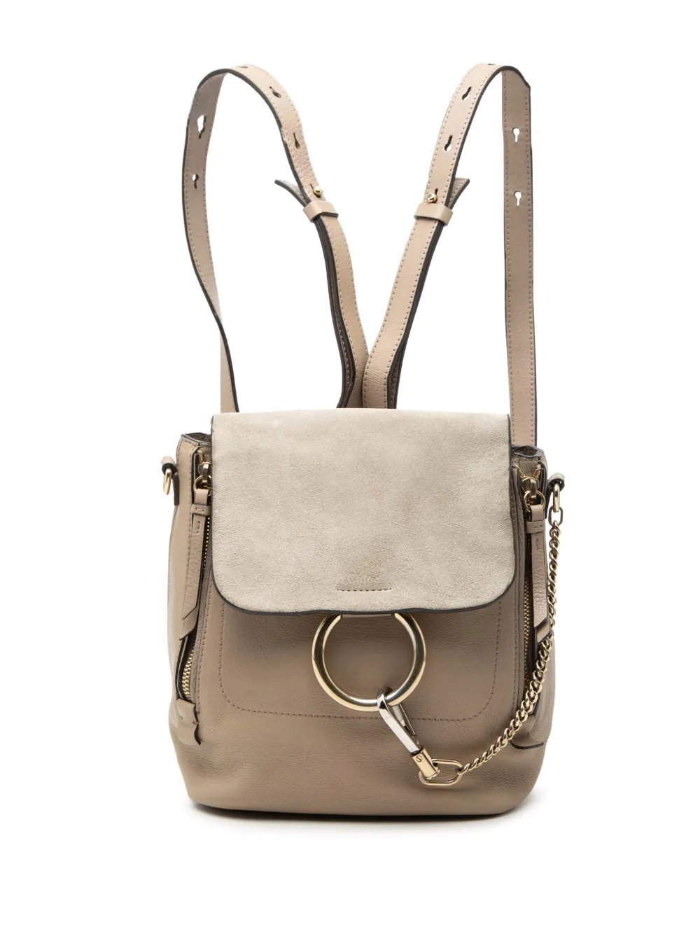2018 Small Calfskin and Suede Faye backpack