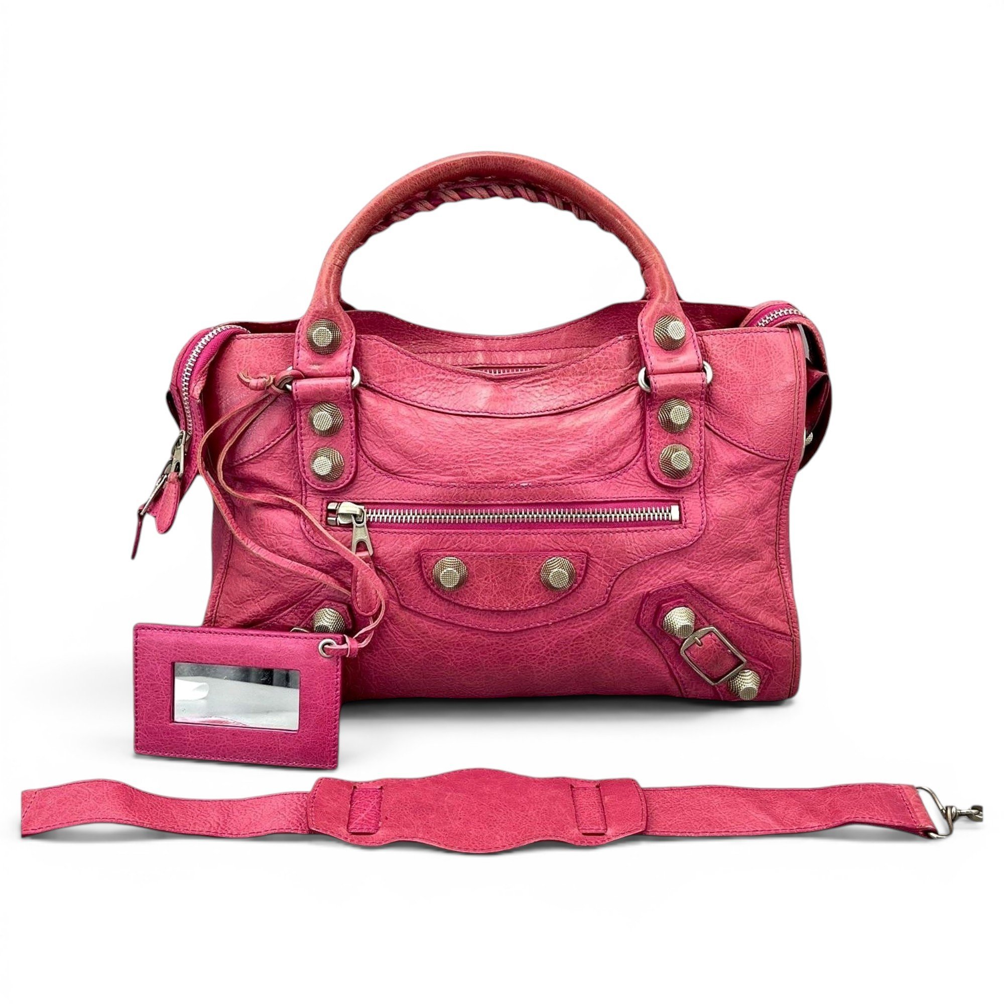 Classic Metalic leather handbag