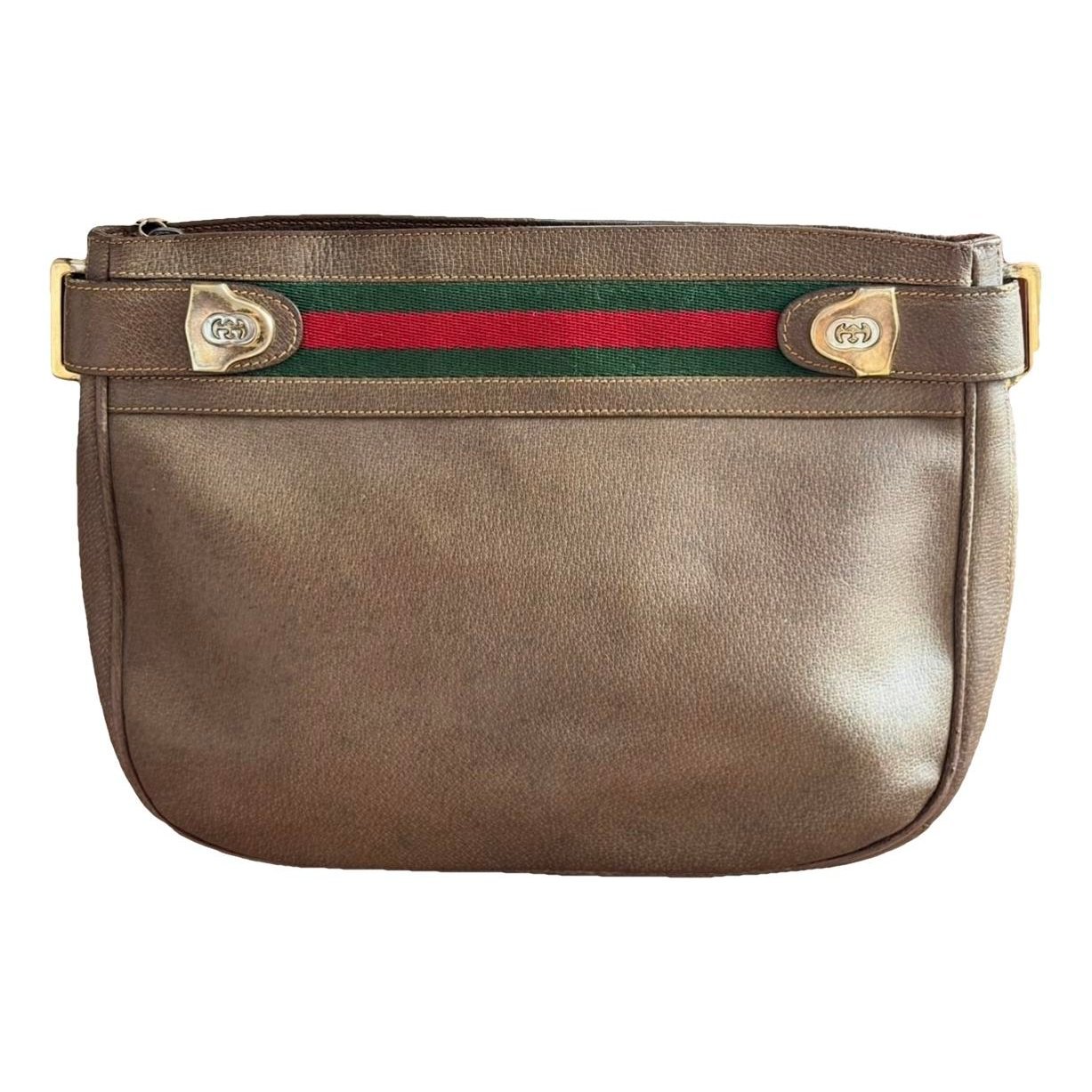 Interlocking leather handbag