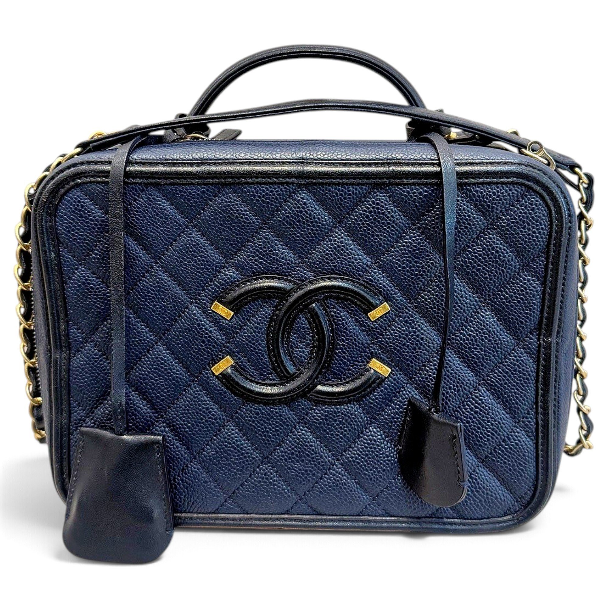 Vanity leather handbag