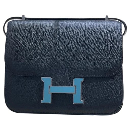 H leather handbag