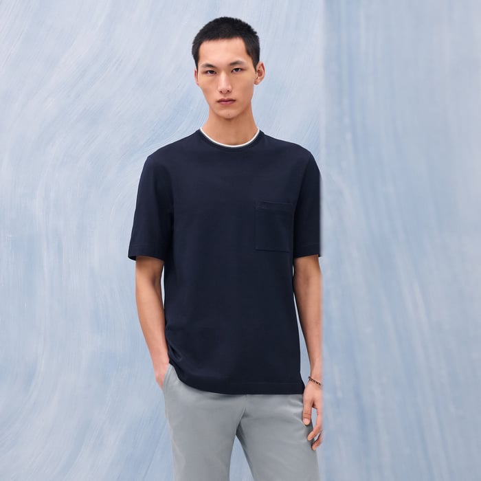Marine "Piqures Sellier" T-shirt